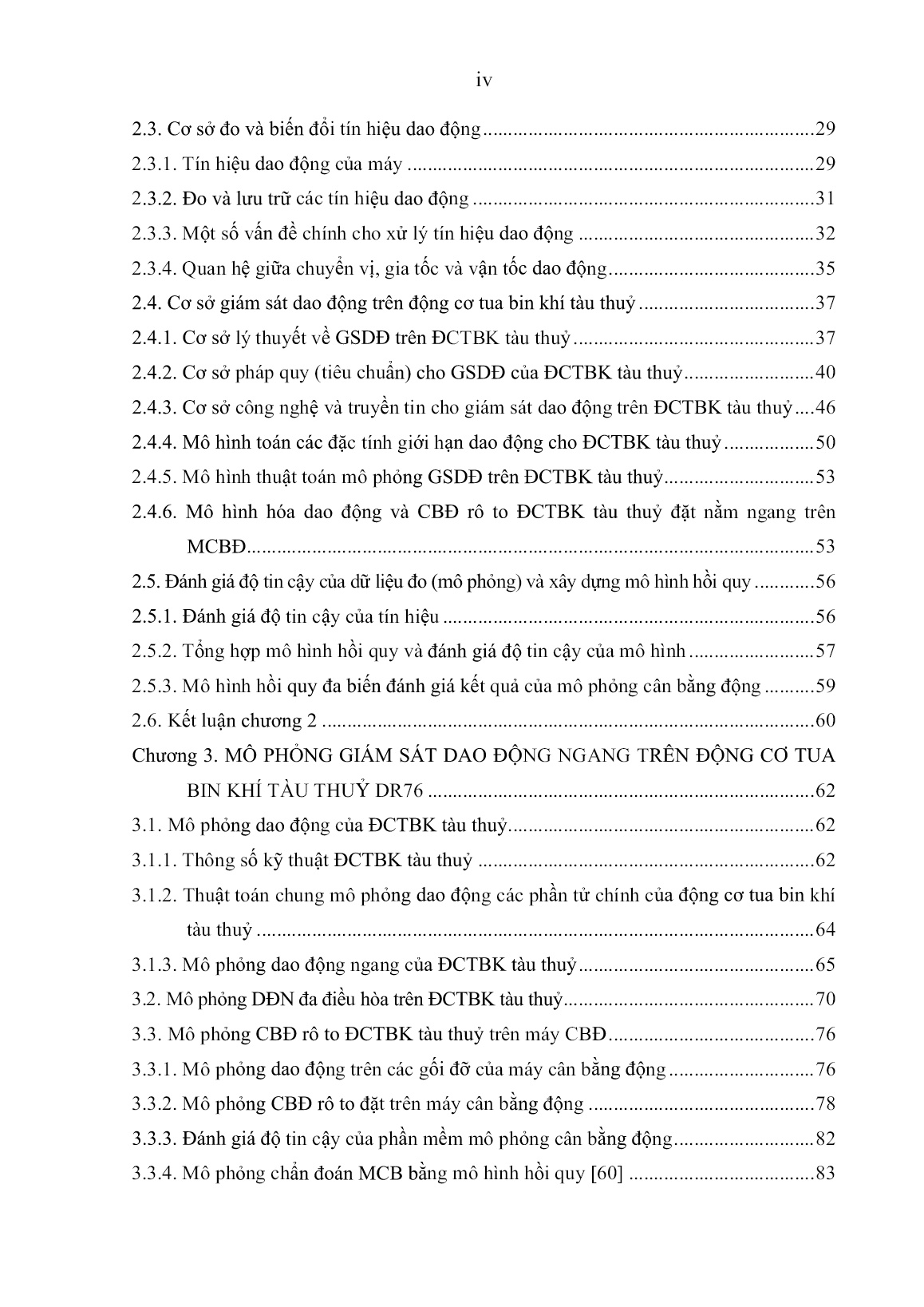 Luận án Nghiên cứu giám sát dao động trên động cơ tua bin khí tàu thủy trang 6