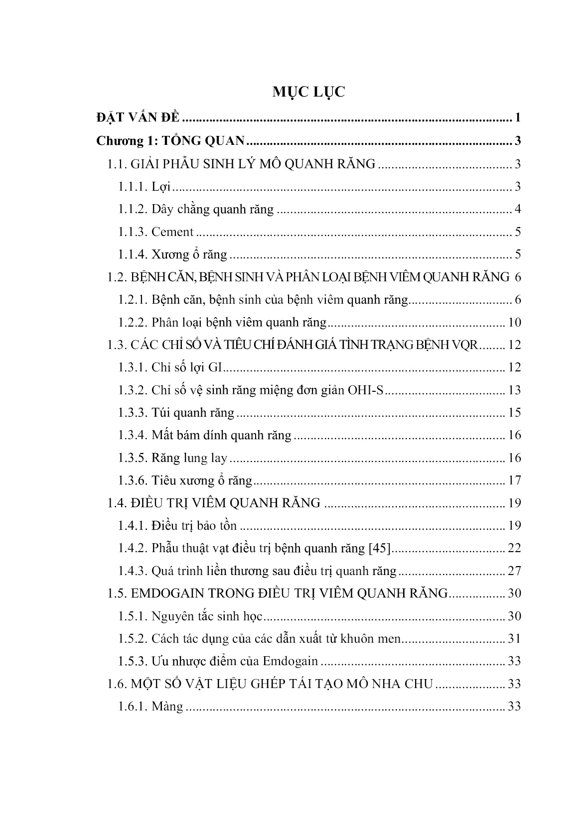 Luận án Hiệu quả điều trị phẫu thuật viêm quanh răng mạn tính có hỗ trợ bằng dẫn xuất từ khuôn men-emdogain trang 6