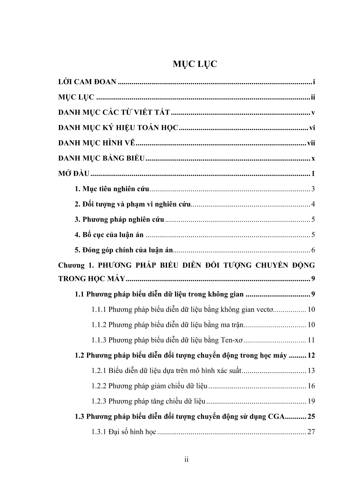 Luận án Nghiên cứu biểu diễn và nhận dạng đối tượng chuyển động dựa trên đại số hình học bảo giác và học máy trang 4