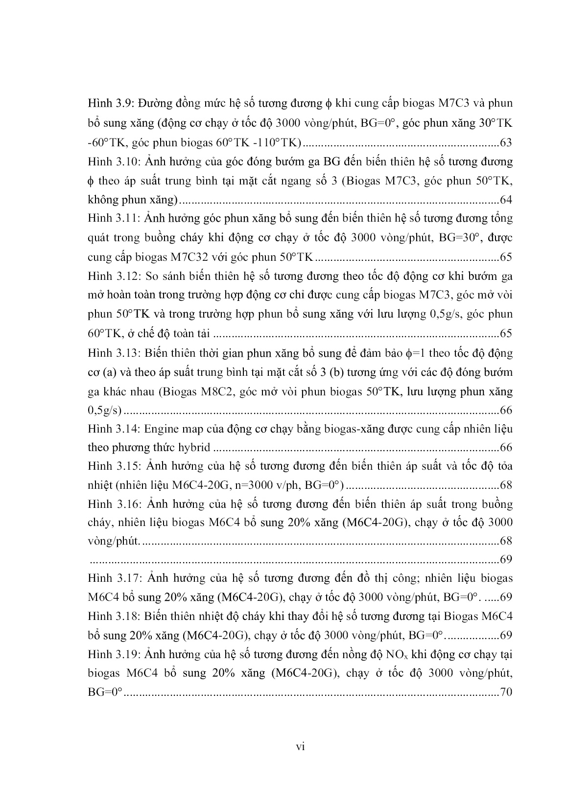 Luận án Nghiên cứu quá trình cháy và phát thải ô nhiễm động cơ Hybrid Biogas-Xăng trang 6