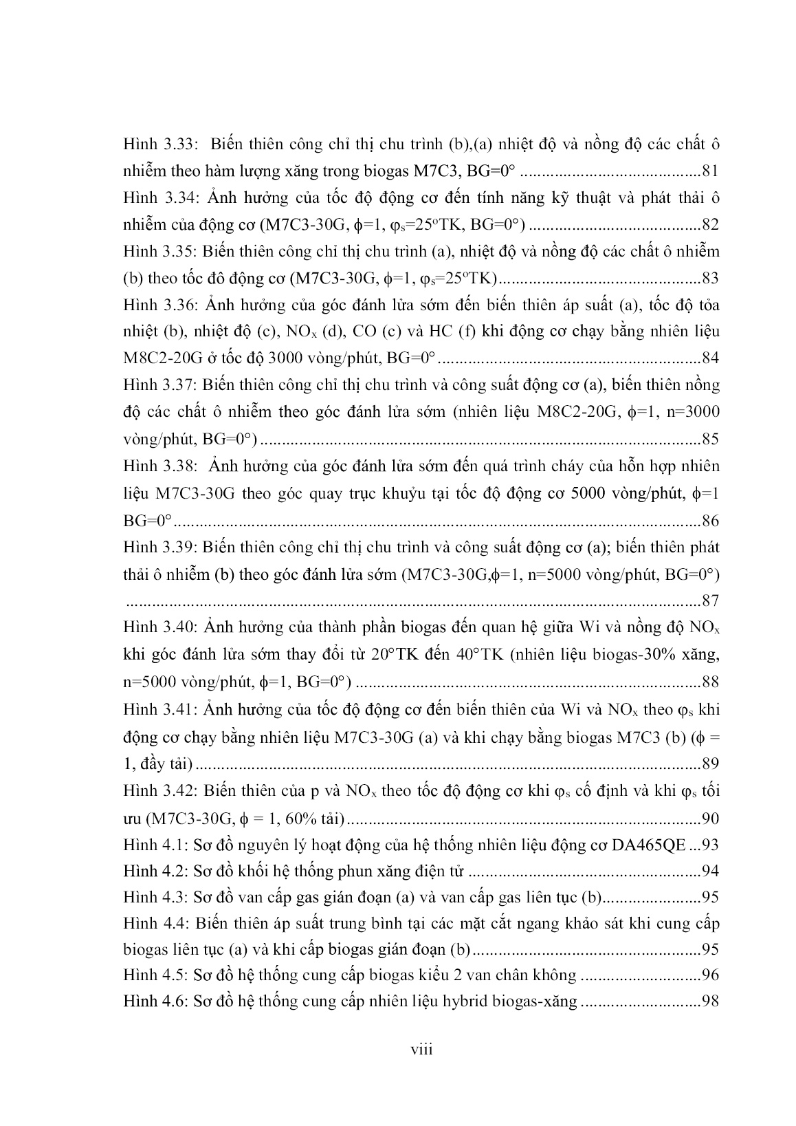 Luận án Nghiên cứu quá trình cháy và phát thải ô nhiễm động cơ Hybrid Biogas-Xăng trang 8