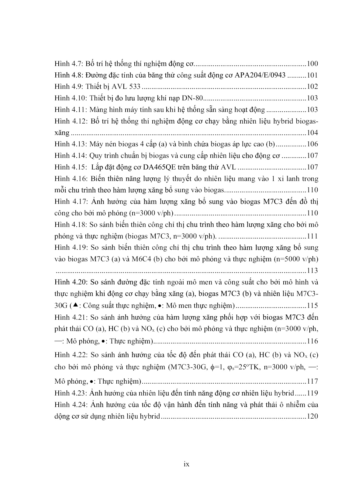 Luận án Nghiên cứu quá trình cháy và phát thải ô nhiễm động cơ Hybrid Biogas-Xăng trang 9