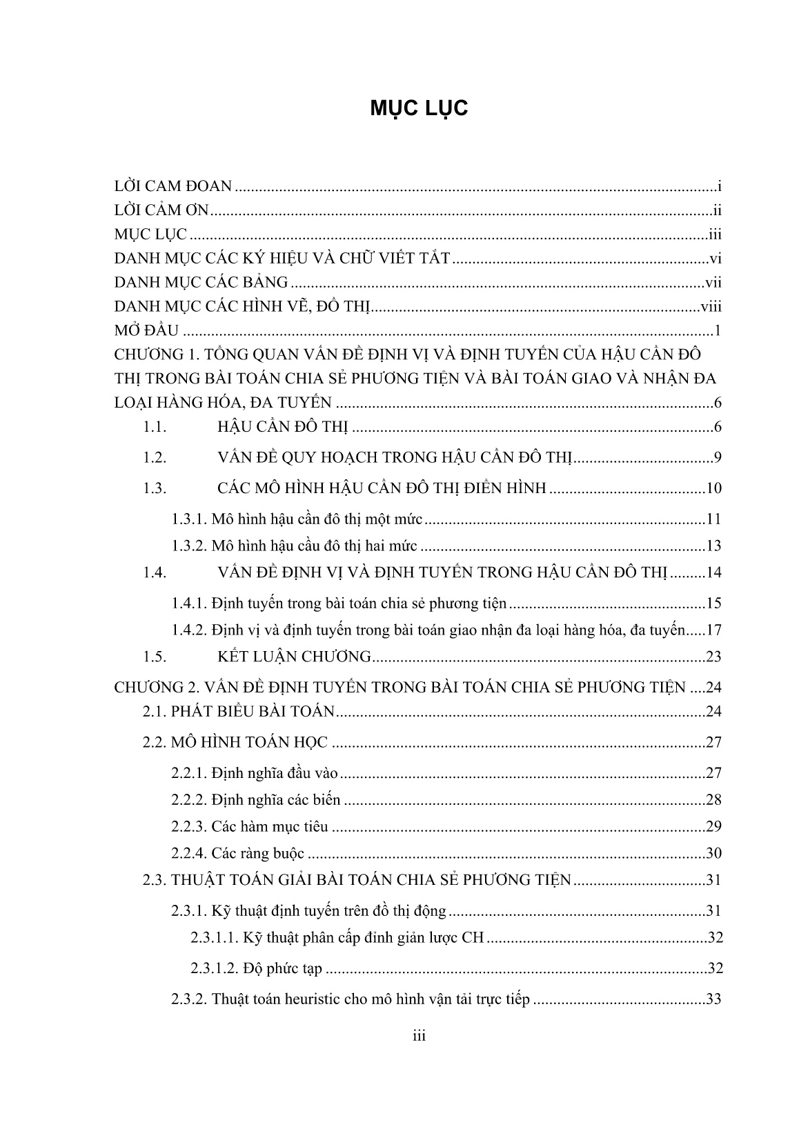 Luận án Các phương pháp heuristics giải bài toán định vị và hướng lộ trong hậu cần đô thị trang 3