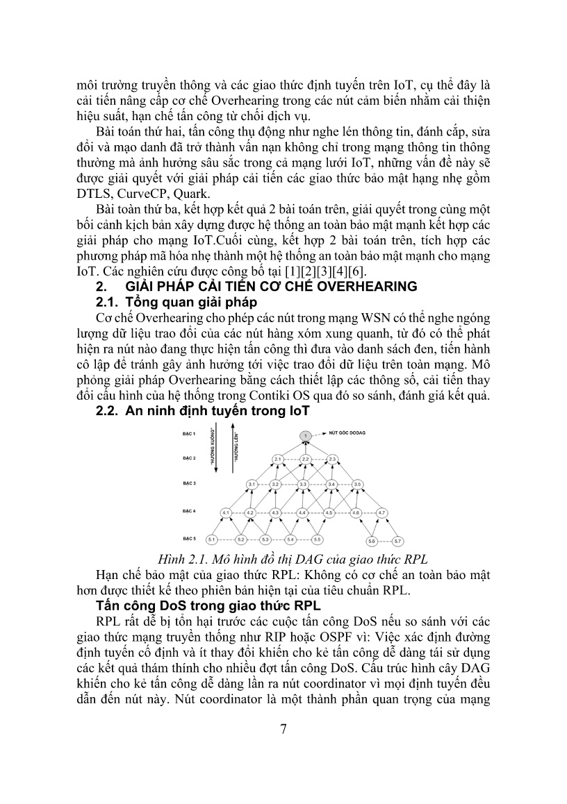 Luận án Nghiên cứu phát triển giải pháp nâng cao an toàn trong mạng “Internet of things” trang 9