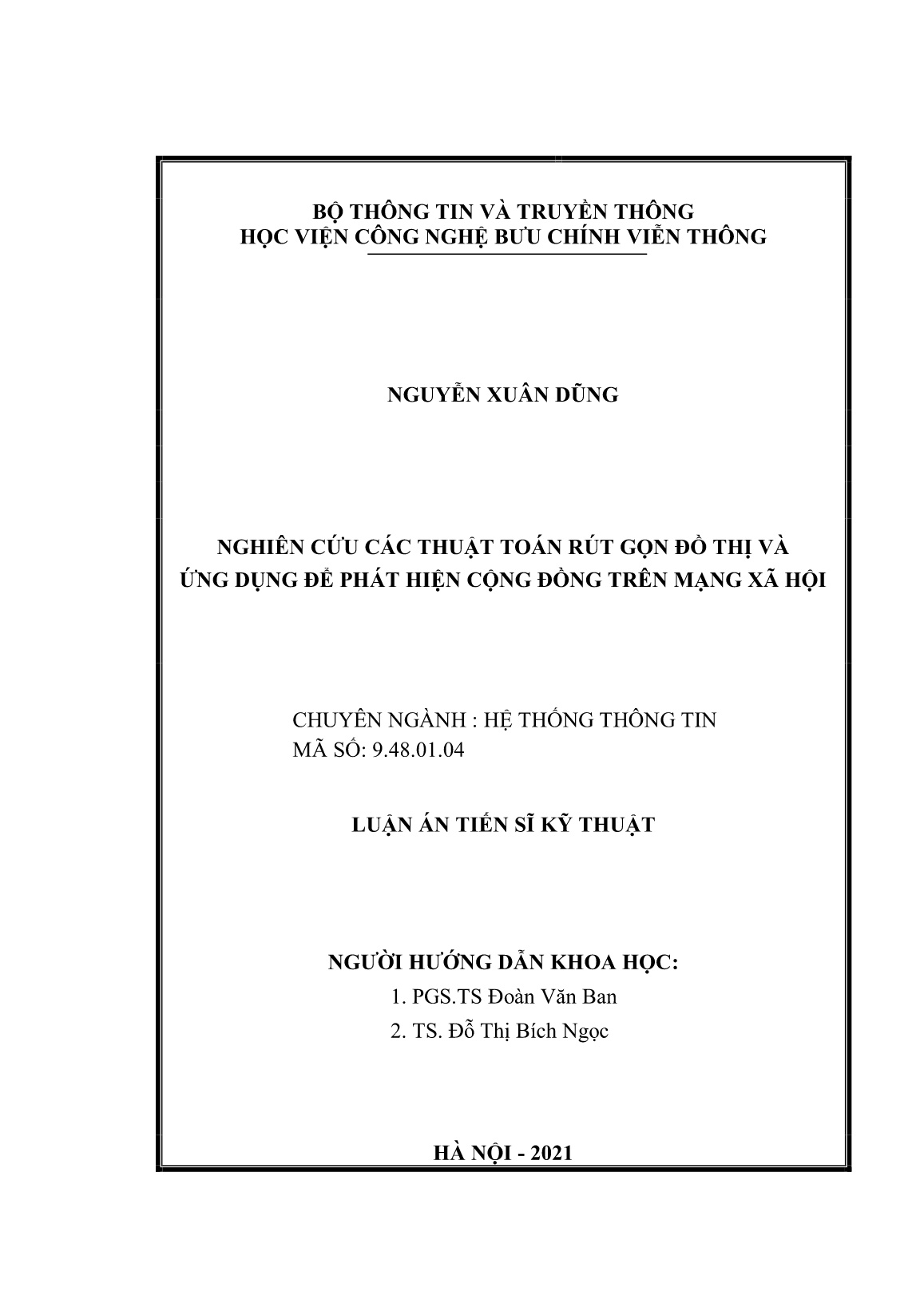 Luận án Nghiên cứu các thuật toán rút gọn đồ thị và ứng dụng để phát hiện cộng đồng trên mạng xã hội trang 2