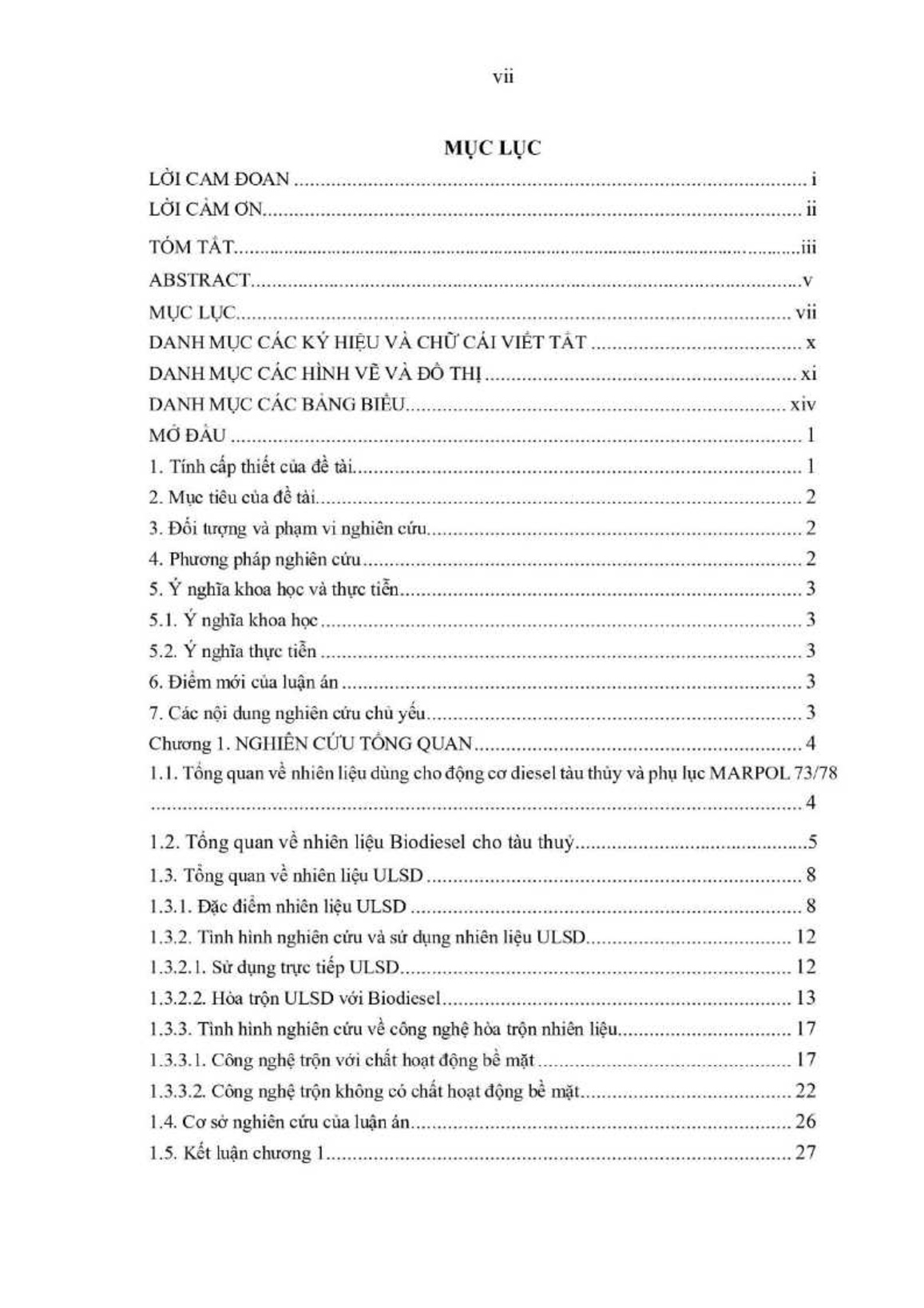 Luận án Nghiên cứu sử dụng hỗn hợp nhiên liệu ULSD Biodiesel trên động cơ Diesel Tàu thuỷ trang 9