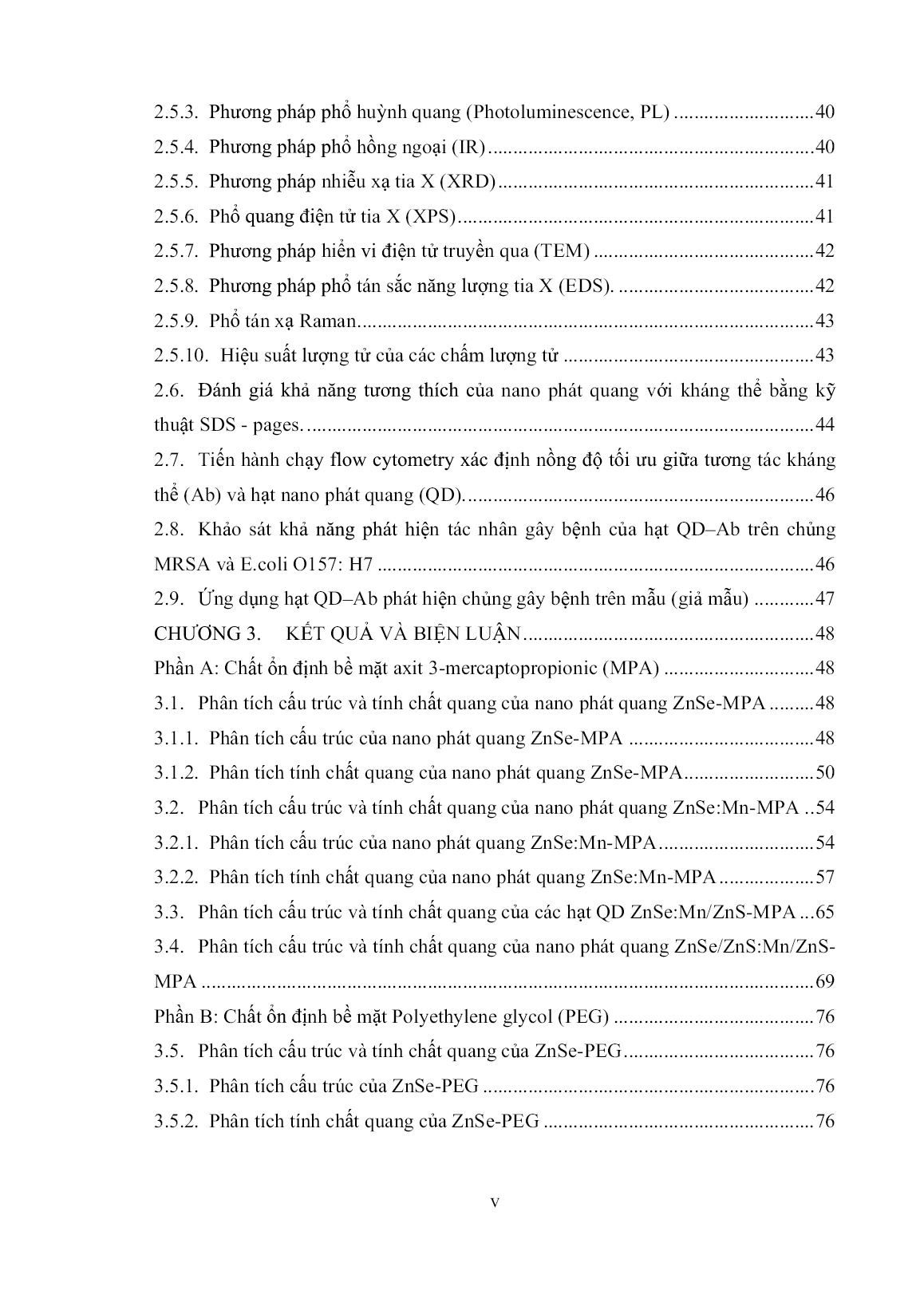 Luận án Nghiên cứu tổng hợp các chấm lượng tử phát quang ZnSe, ZnSe:Mn/ZnS, ZnSe/ZnS:Mn/ZnS định hướng ứng dụng trong y sinh trang 7