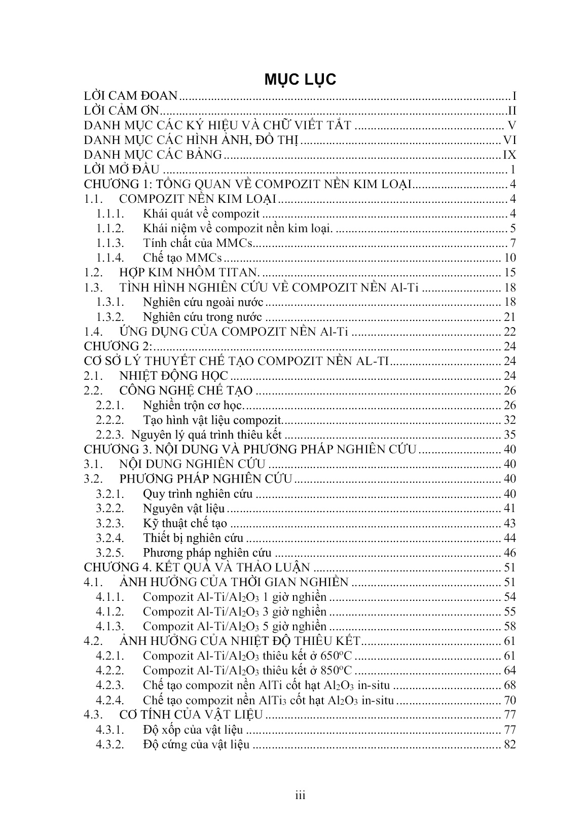 Luận án Nghiên cứu công nghệ chế tạo vật liệu compozit nền al-ti cốt hạt Al₂O₃ in-situ trang 3