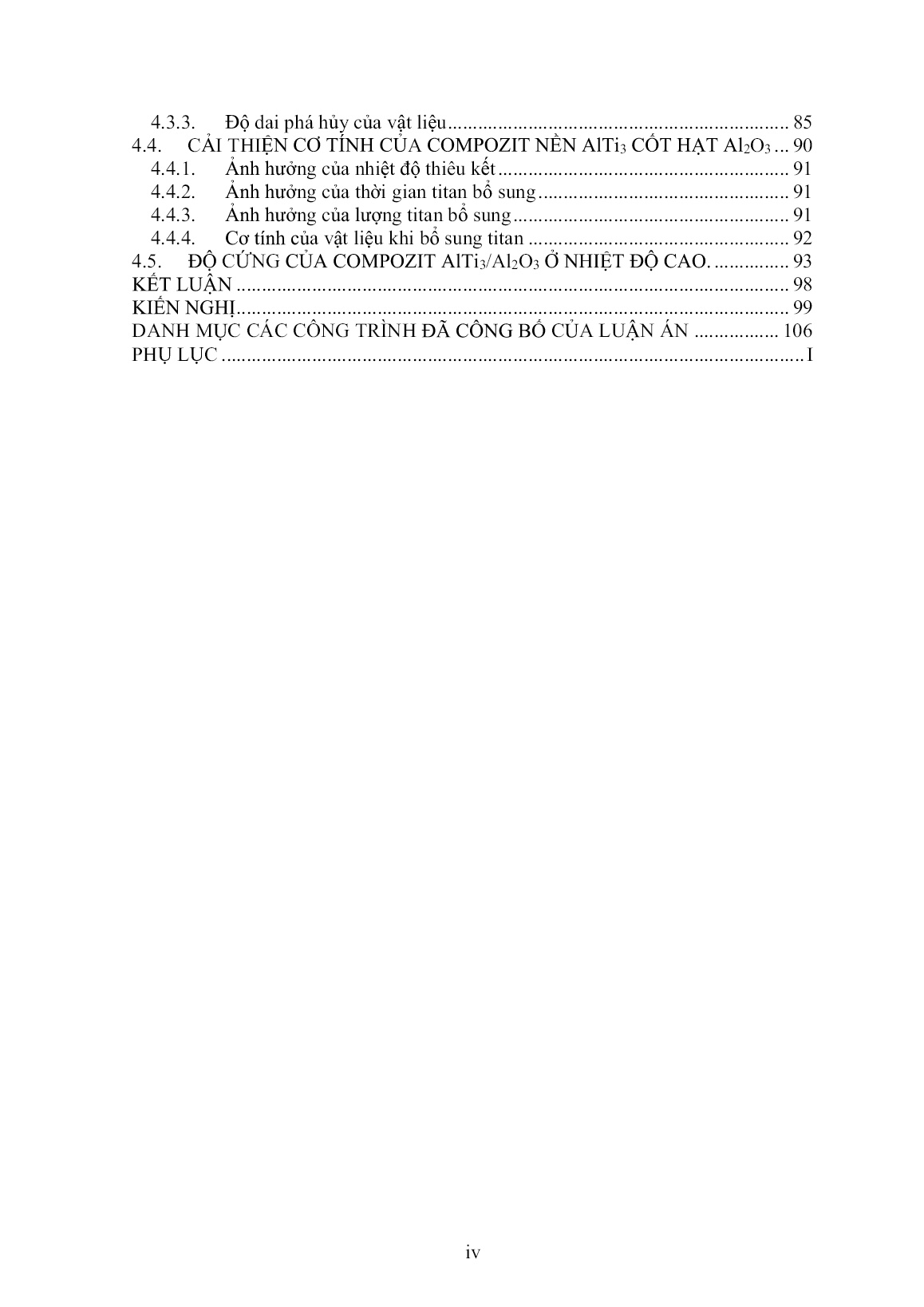 Luận án Nghiên cứu công nghệ chế tạo vật liệu compozit nền al-ti cốt hạt Al₂O₃ in-situ trang 4