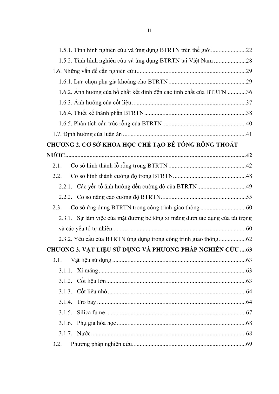 Luận án Nghiên cứu chế tạo bê tông rỗng thoát nước, ứng dụng trong công trình giao thông trang 6