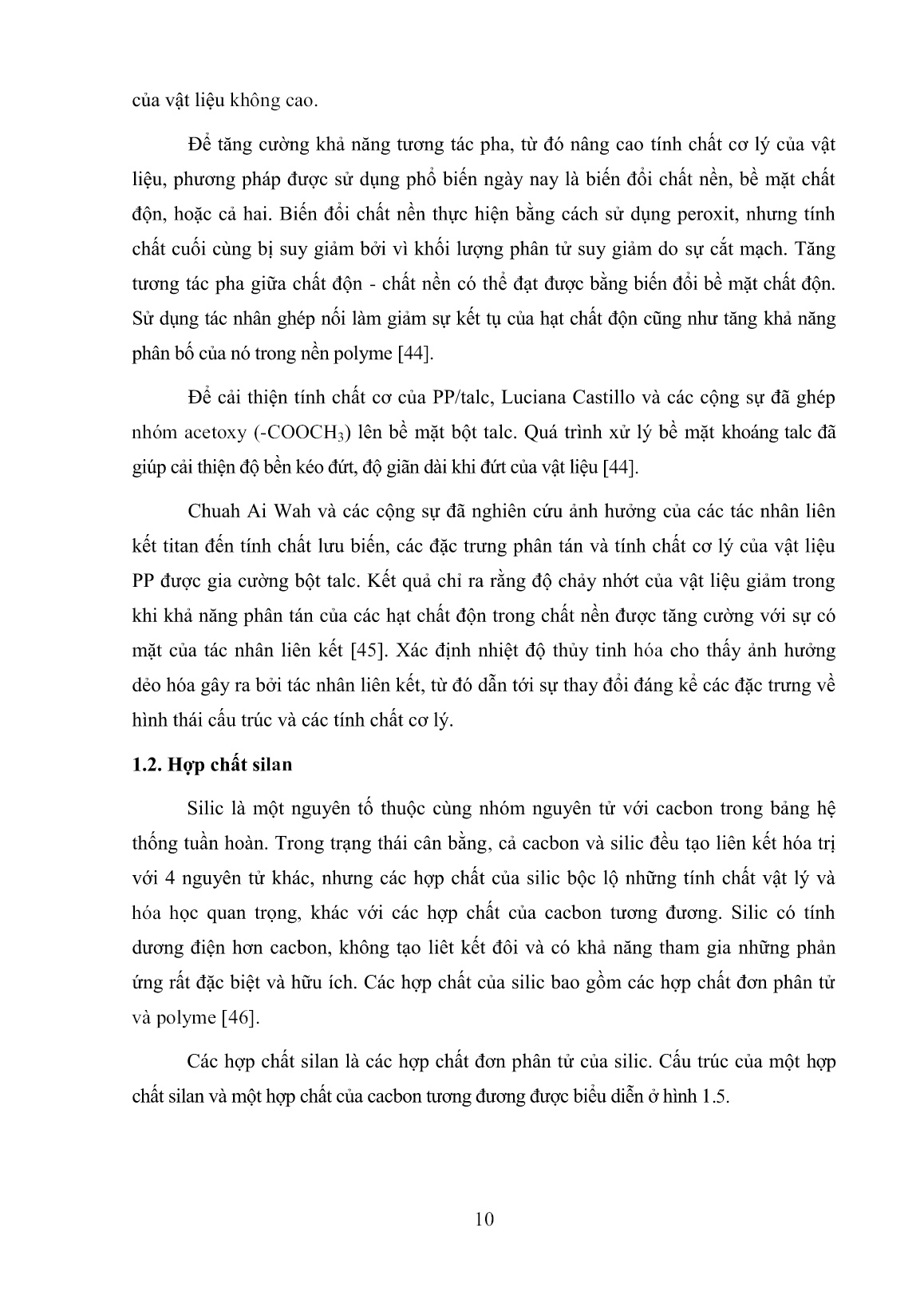 Luận án Nghiên cứu nâng cao tính chất của một số vật liệu polyme bằng khoáng Talc biến tính hữu cơ trang 10