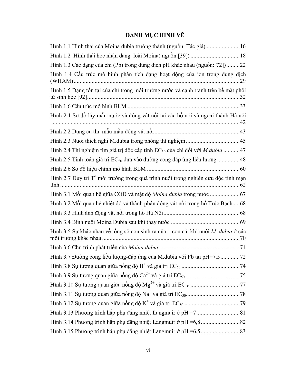 Luận án Nghiên cứu tính độc của kim loại Pb đối với moina dubia trong hệ sinh thái nước ngọt hồ Hà Nội trang 9