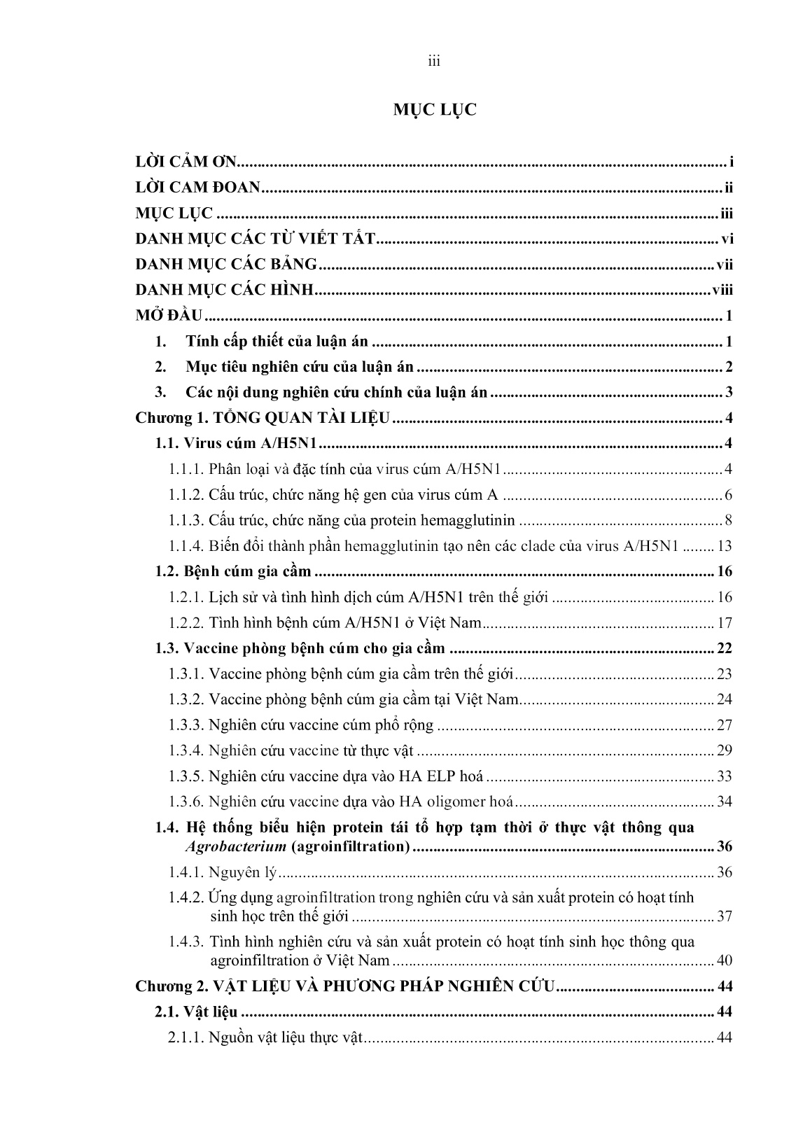 Luận án Nghiên cứu tạo kháng nguyên Hemagglutinin (HA) tái tổ hợp của virus cúm A/H5N1 bằng phương pháp biểu hiện tạm thời trên cây thuốc lá và đánh giá khả năng sinh miễn dịch trang 5