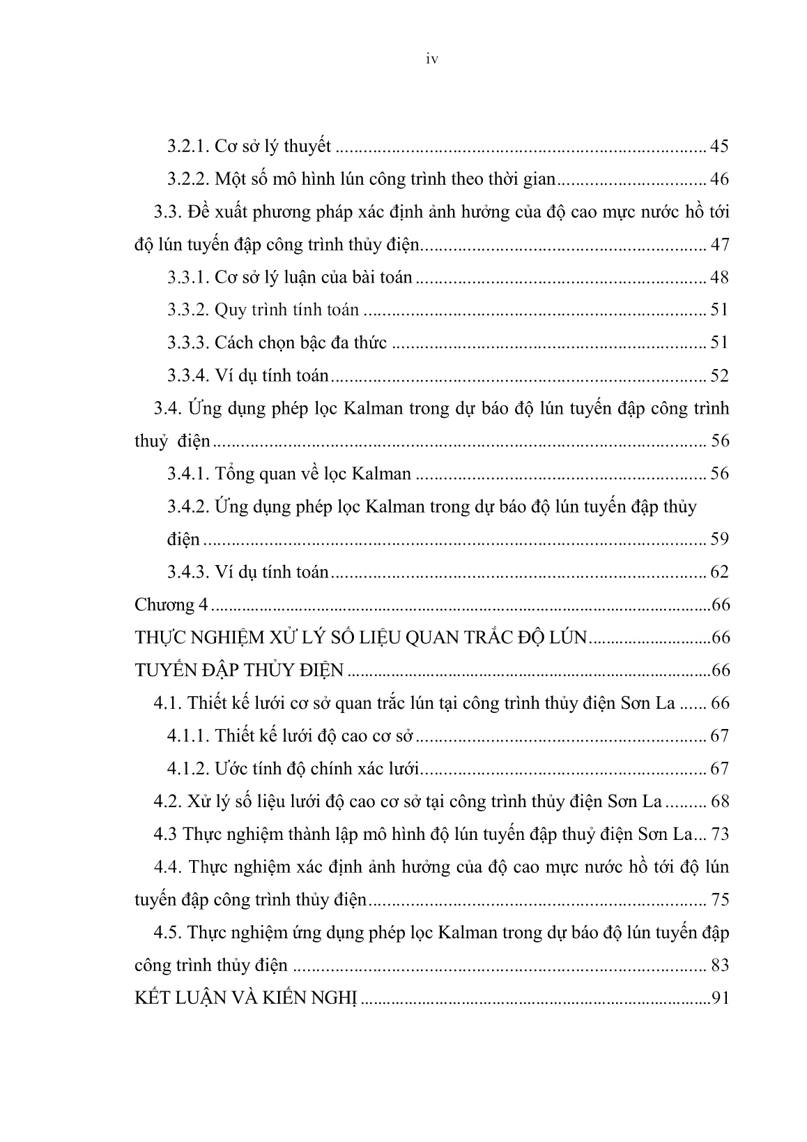 Luận án Nghiên cứu giải pháp nâng cao hiệu quả xử lý số liệu quan trắc độ lún tuyến đập công trình thủy điện trang 6