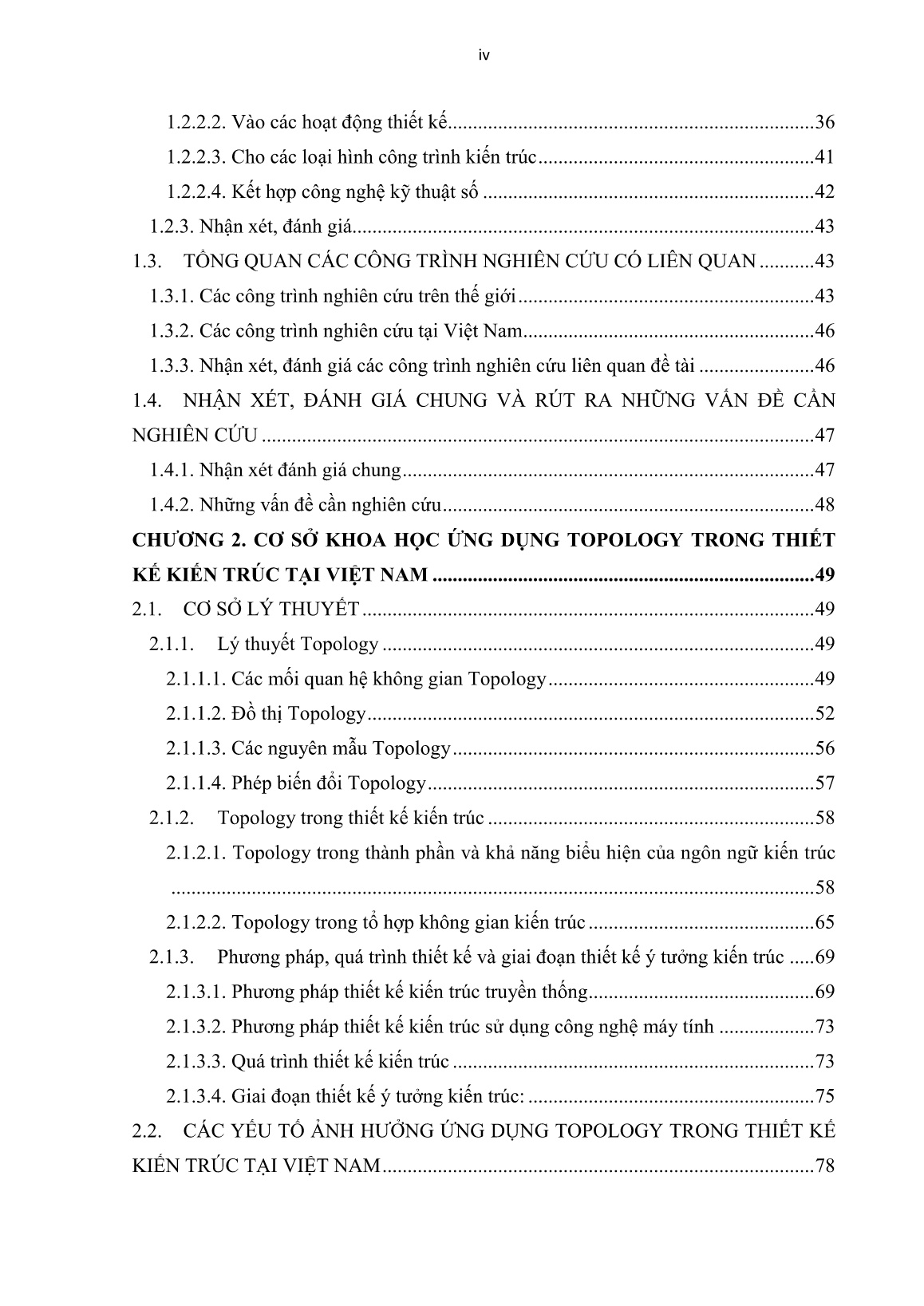 Luận án Ứng dụng Topology trong thiết kế kiến trúc tại Việt Nam trang 6