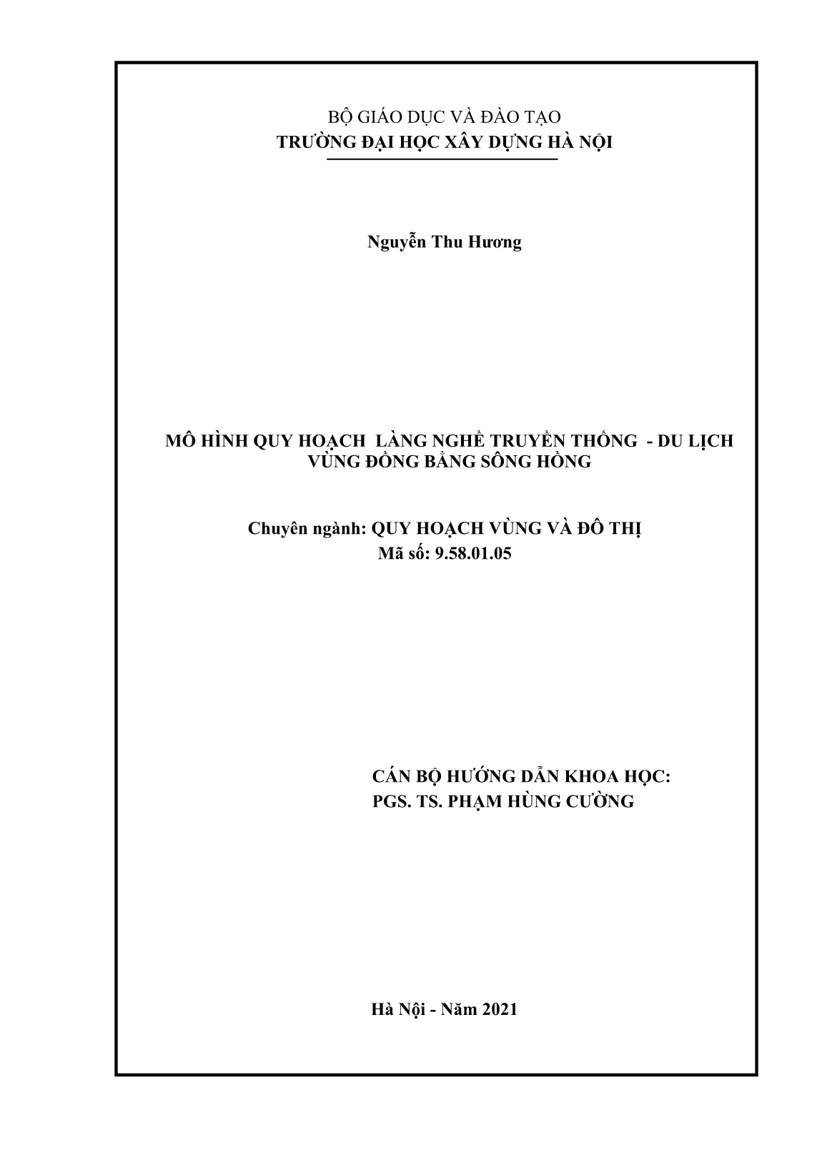 Luận án Mô hình quy hoạch làng nghề truyền thống - Du lịch vùng đồng bằng sông Hồng trang 2