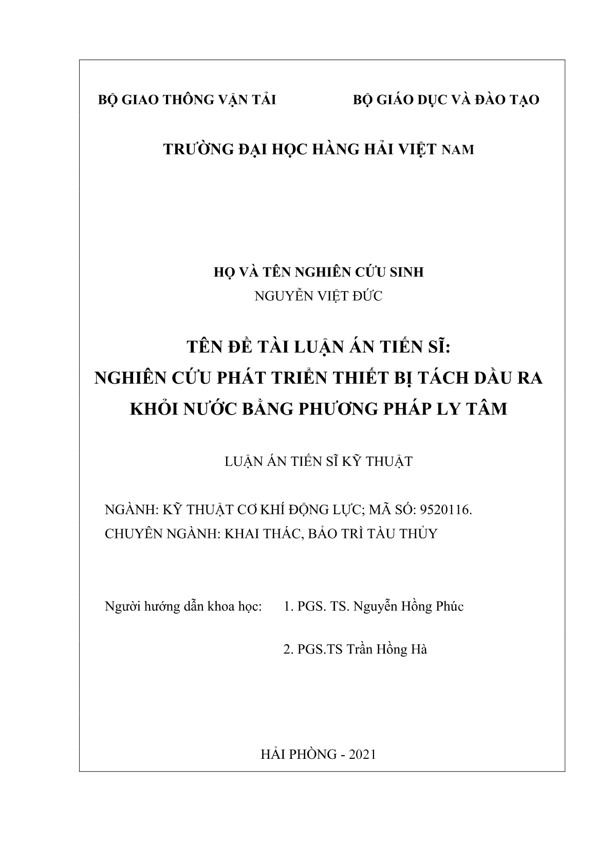 Luận án Nghiên cứu phát triển thiết bị tách dầu ra khỏi nước bằng phương pháp ly tâm trang 2