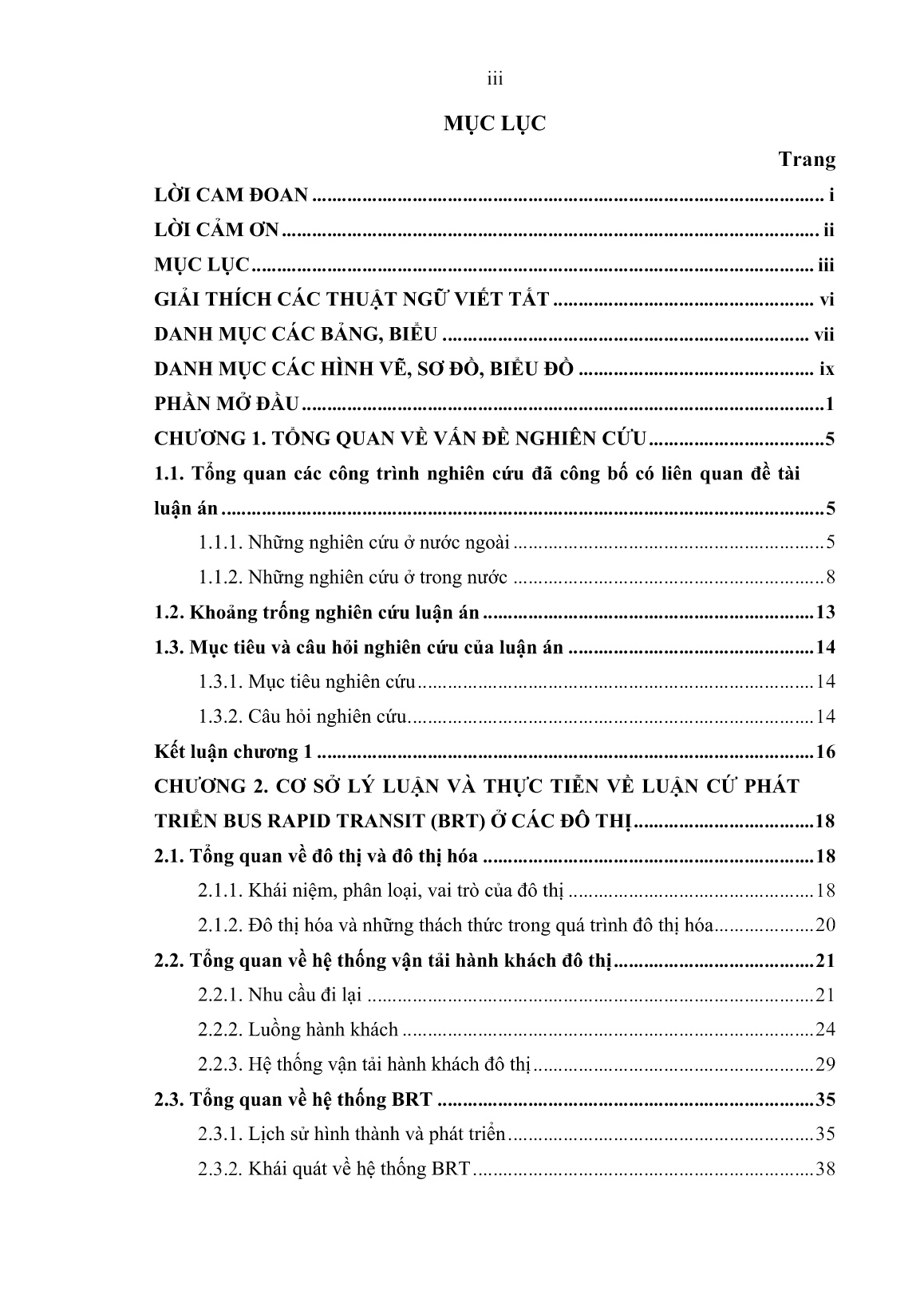 Luận án Nghiên cứu luận cứ phát triển BRT (Bus rapid transit) tại Thành phố Đà Nẵng trang 5