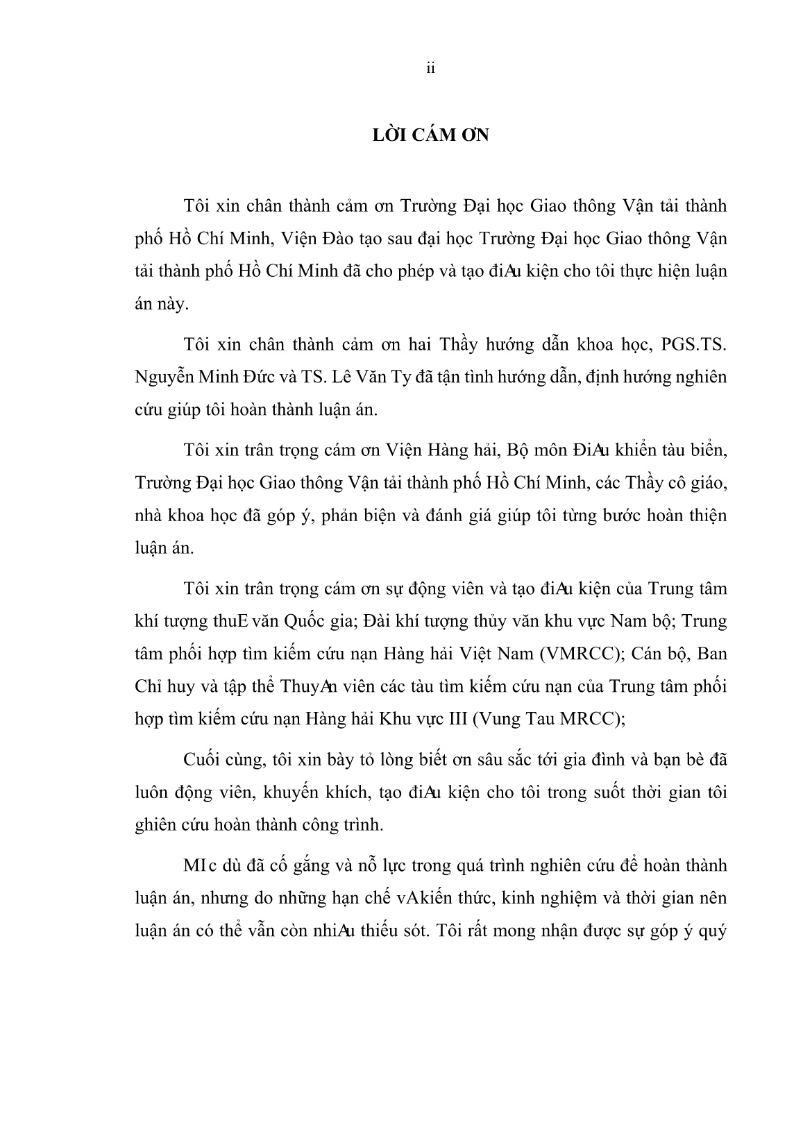 Luận án Nghiên cứu lý thuyết dự đoán quỹ đạo trôi dạt và tính toán tuyến đường tìm kiếm tối ưu cho phương tiện gặp nạn trong vùng biển Ninh Thuận - Kiên Giang trang 4