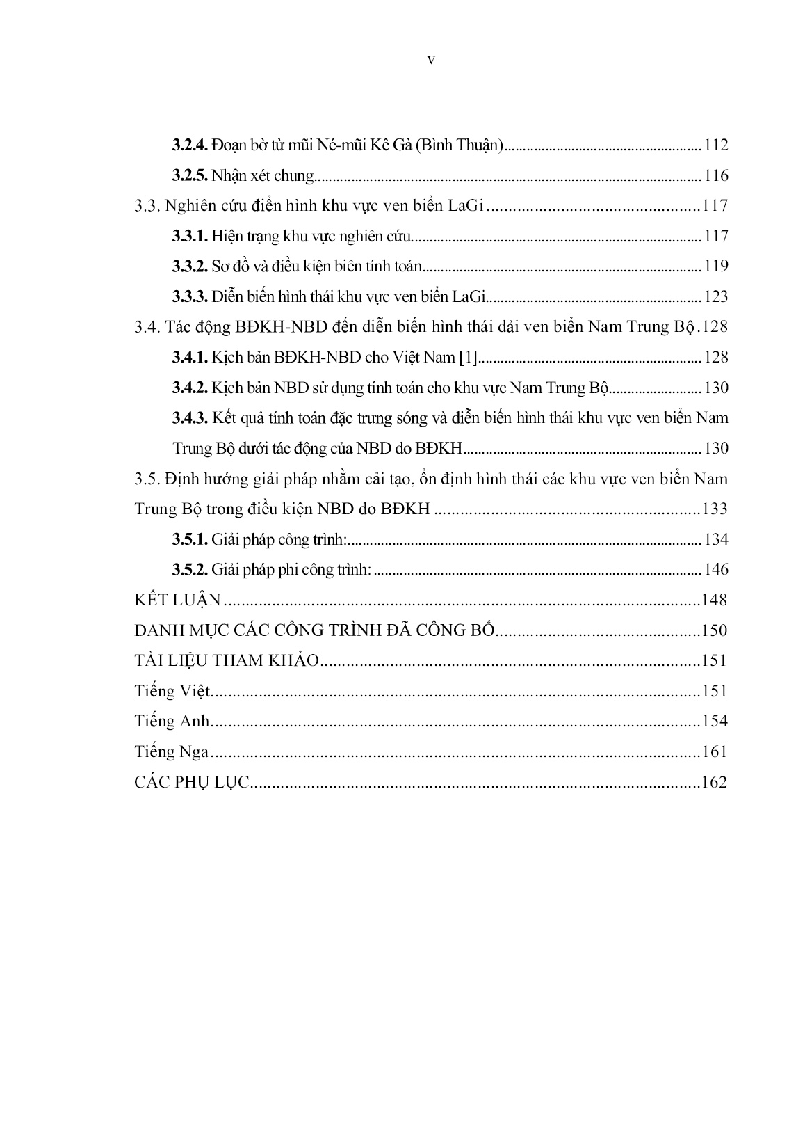 Luận án Nghiên cứu diễn biến hình thái vùng ven biển Nam Trung Bộ trong điều kiện nước biển dâng do biến đổi khí hậu trang 7