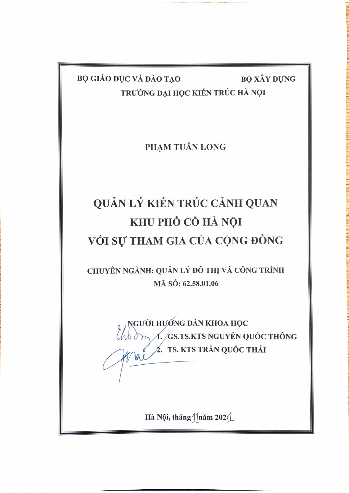 Luận án Quản lý kiến trúc cảnh quan khu phố cổ Hà Nội với sự tham gia của cộng đồng trang 3