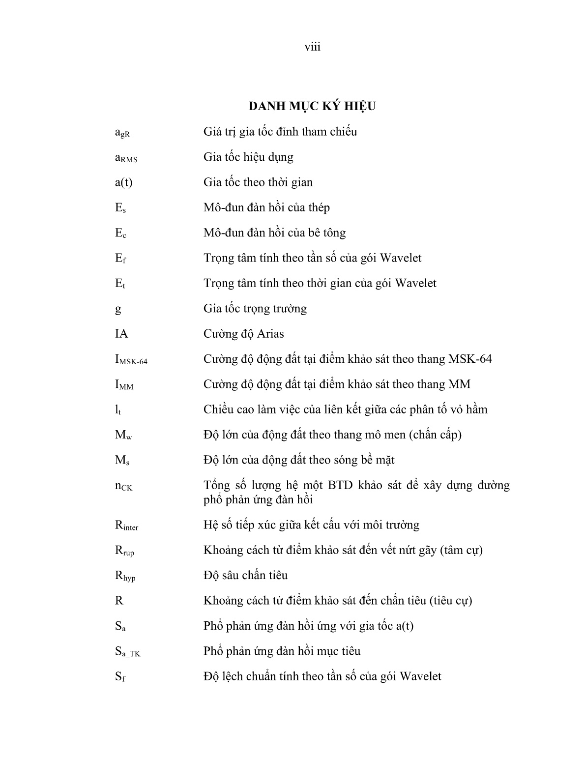 Luận án Nghiên cứu ứng xử của kết cấu công trình ngầm chịu tác dụng của động đất với giản đồ gia tốc nhân tạo trang 10