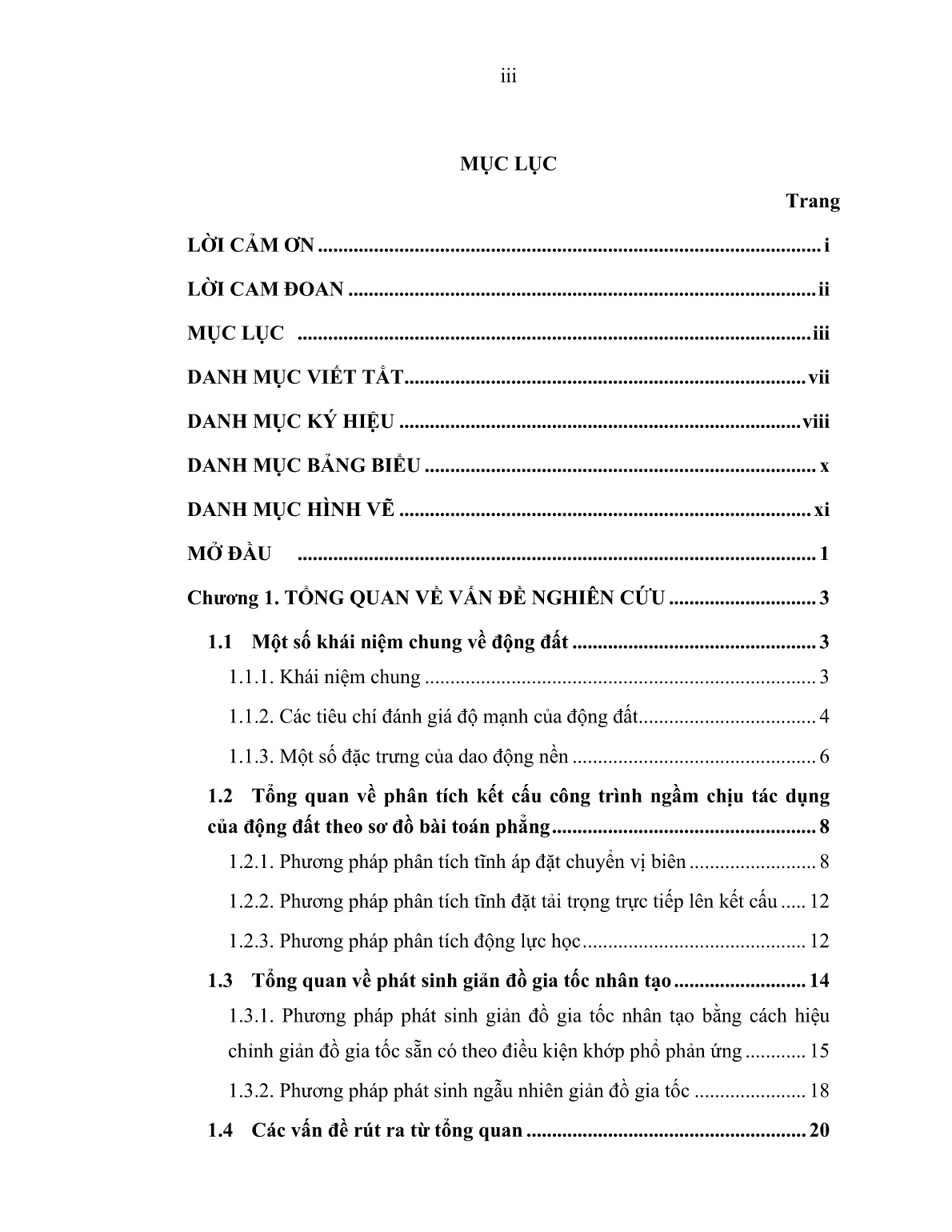 Luận án Nghiên cứu ứng xử của kết cấu công trình ngầm chịu tác dụng của động đất với giản đồ gia tốc nhân tạo trang 5