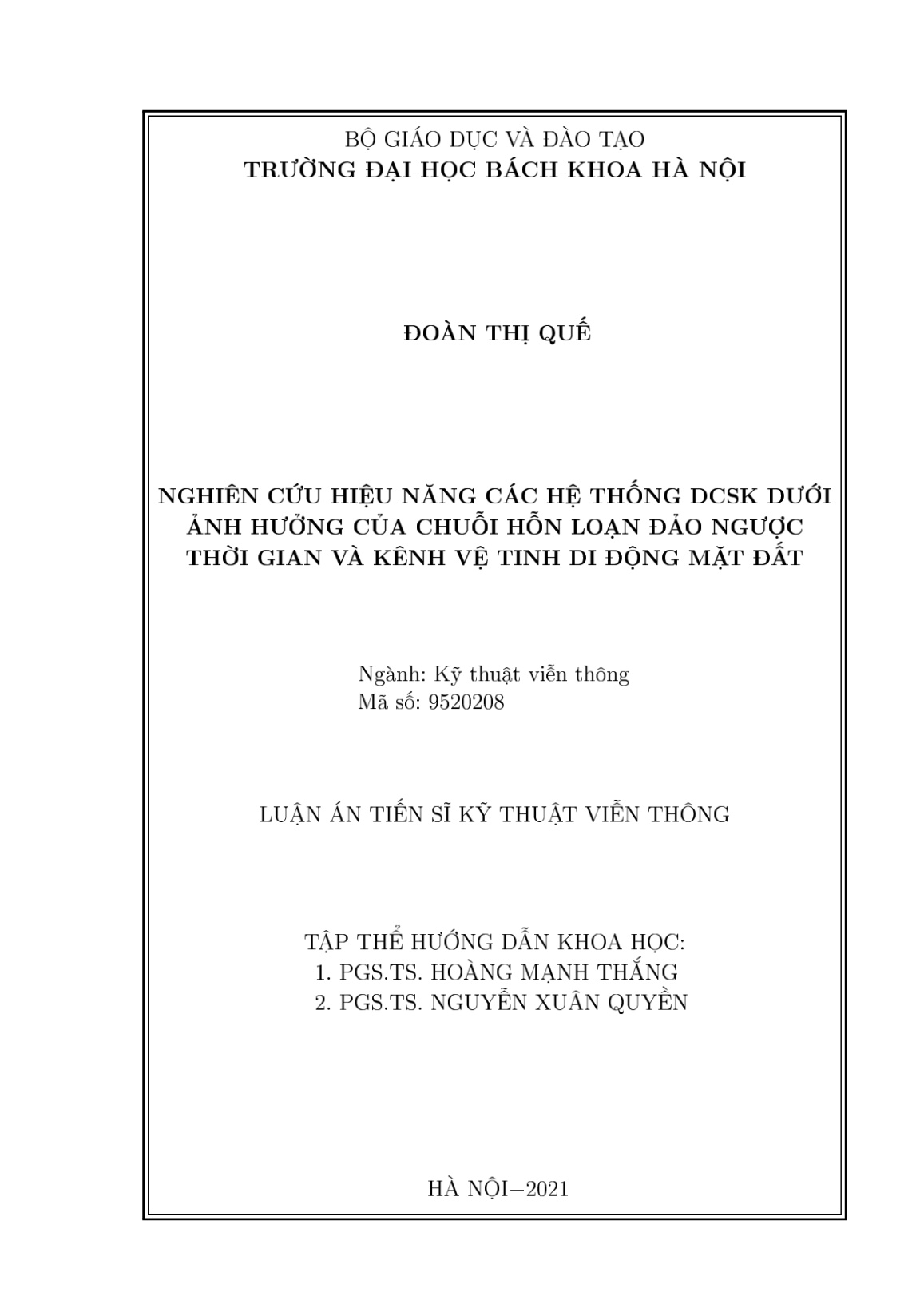 Luận án Nghiên cứu hiệu năng các hệ thống DCSK dưới ảnh hưởng của chuỗi hỗn loạn đảo ngược thời gian và kênh vệ tinh di động mặt đất trang 2