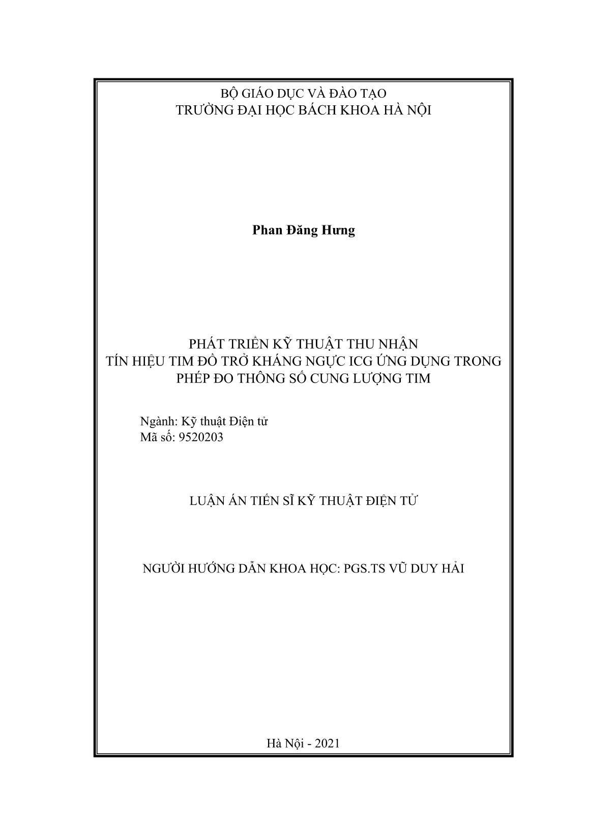 Luận án Phát triển kỹ thuật thu nhận tín hiệu tim đồ trở kháng ngực icg ứng dụng trong phép đo thông số cung lượng tim trang 2