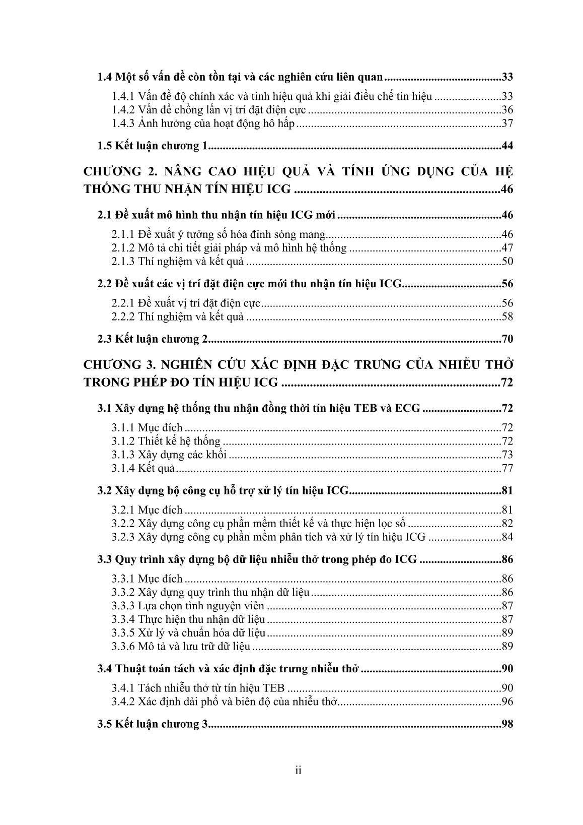 Luận án Phát triển kỹ thuật thu nhận tín hiệu tim đồ trở kháng ngực icg ứng dụng trong phép đo thông số cung lượng tim trang 6