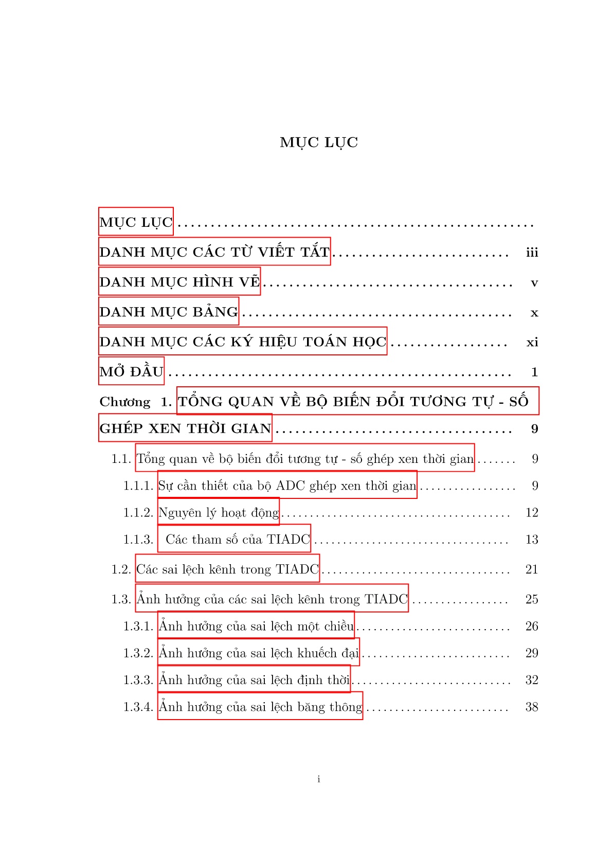 Luận án Nghiên cứu phương pháp hiệu chỉnh các sai lệch kênh trong ADC ghép xen thời gian trang 5