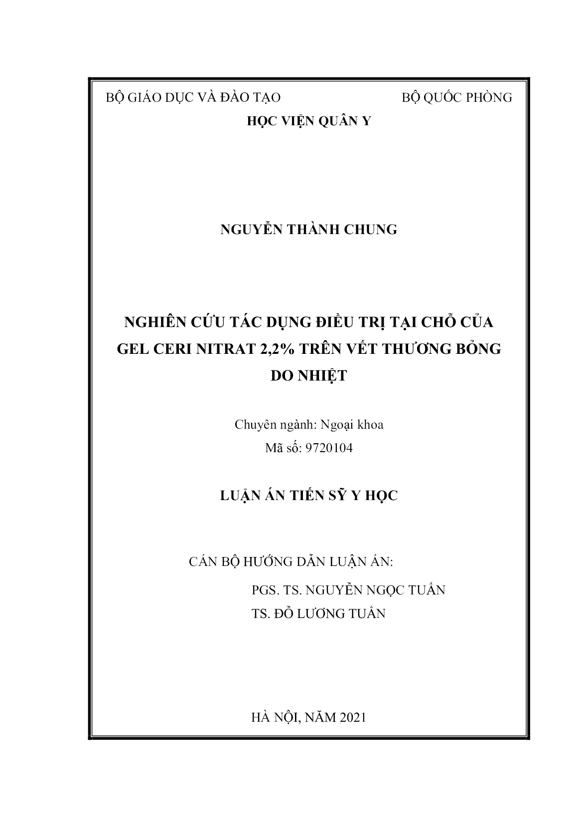 Luận án Nghiên cứu tác dụng điều trị tại chỗ của gel ceri nitrat 2,2% trên vết thương bỏng do nhiệt trang 2