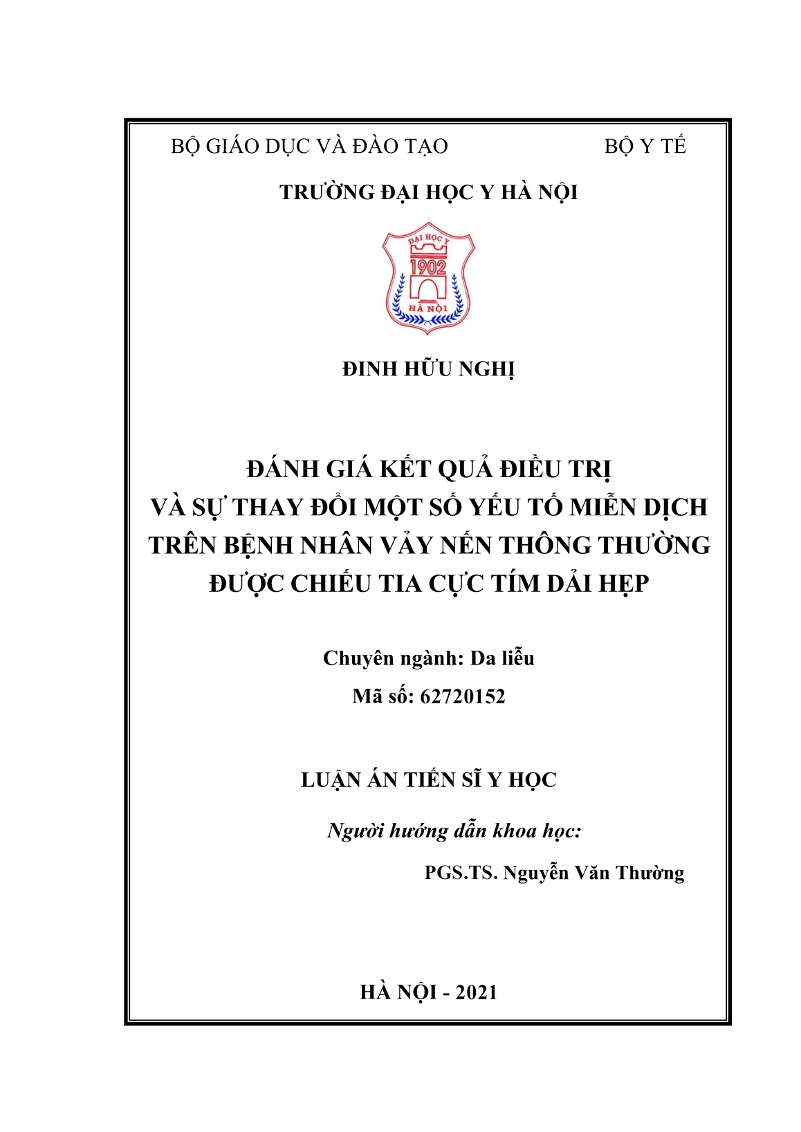 Luận án Đánh giá kết quả điều trị và sự thay đổi một số yếu tố miễn dịch trên bệnh nhân vảy nến thông thường được chiếu tia cực tím dải hẹp trang 2