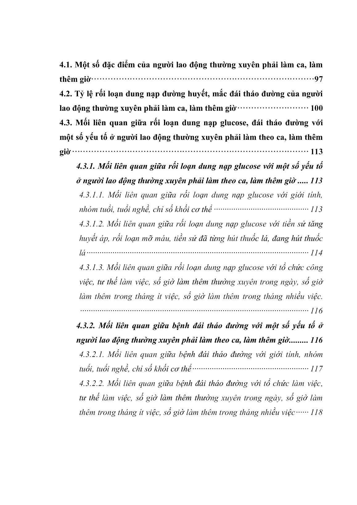 Luận án Thực trạng mắc bệnh đái tháo đường type 2 ở người lao động thường xuyên phải làm ca, thêm giờ và một số yếu tố nguy cơ trang 10