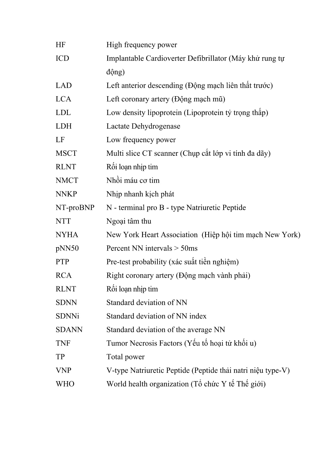 Luận án Nghiên cứu mối liên quan giữa nồng độ NT-proBNP huyết tương với biến thiên nhịp tim, rối loạn nhịp tim ở bệnh nhân bệnh tim thiếu máu cục bộ mạn tính có suy tim trang 9