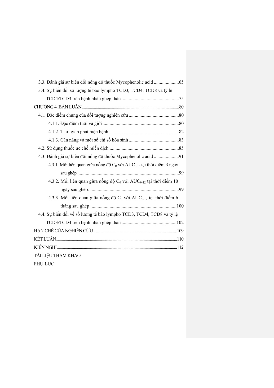 Luận văn Nghiên cứu mối liên quan giữa nồng độ mycophenolic acid và số lượng tế bào lympho t máu ngoại vi ở bệnh nhân ghép thận trang 6