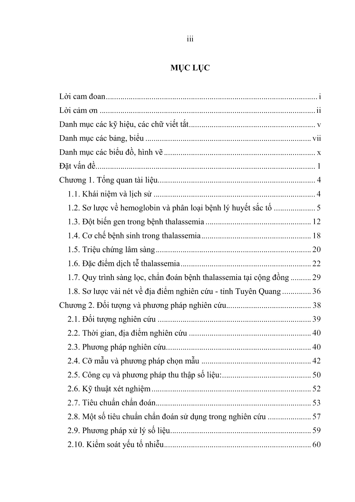 Luận án Nghiên cứu tần suất, đặc điểm lâm sàng và đột biến gen bệnh thalassemia ở trẻ em dân tộc Tày và Dao tỉnh Tuyên Quang trang 5