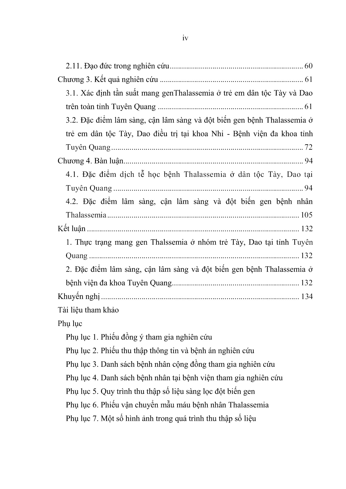 Luận án Nghiên cứu tần suất, đặc điểm lâm sàng và đột biến gen bệnh thalassemia ở trẻ em dân tộc Tày và Dao tỉnh Tuyên Quang trang 6