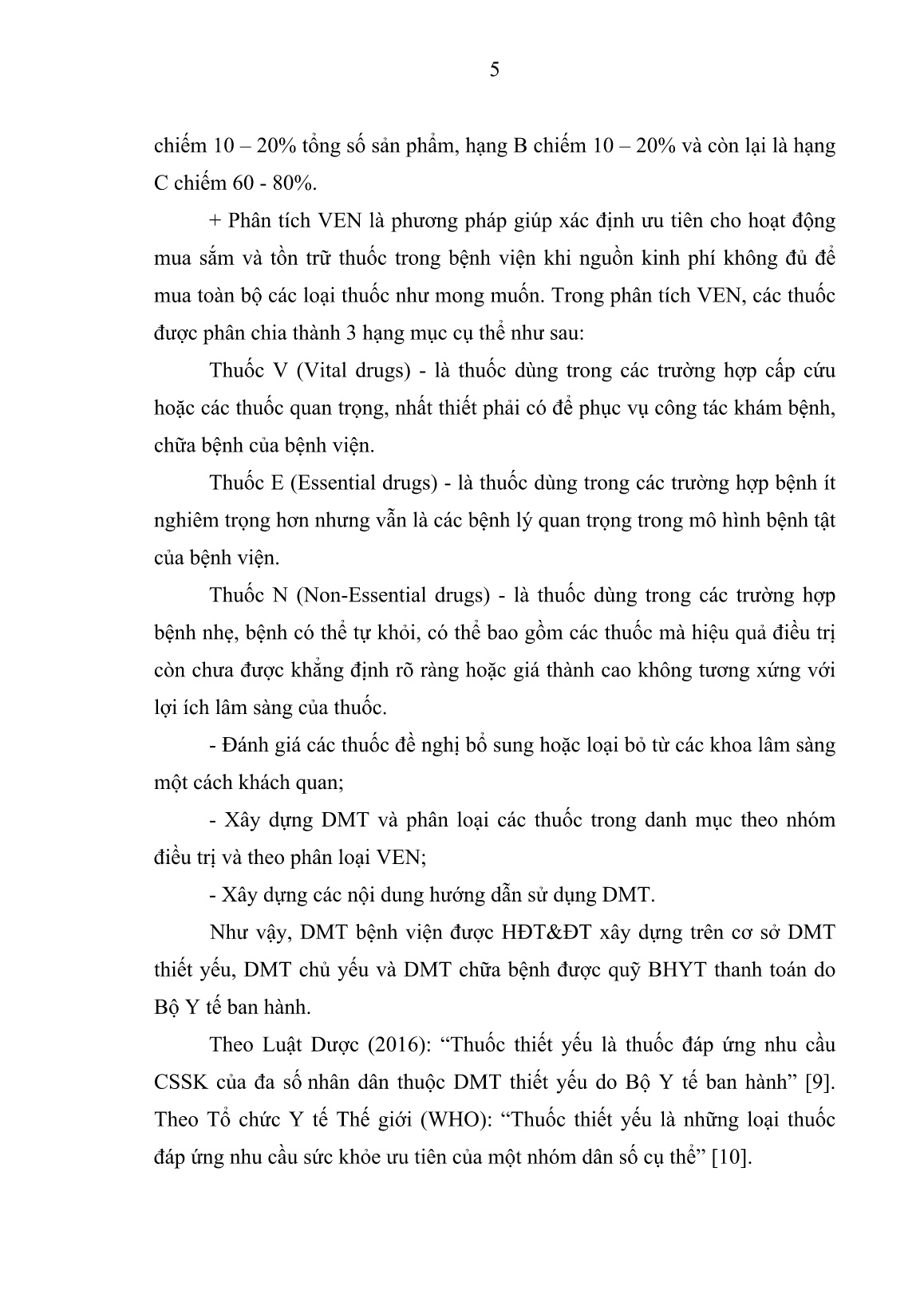 Luận án Nghiên cứu hoạt động đảm bảo thuốc bảo hiểm y tế tại bệnh viện quân y 105 từ năm 2015 - 2018 trang 5