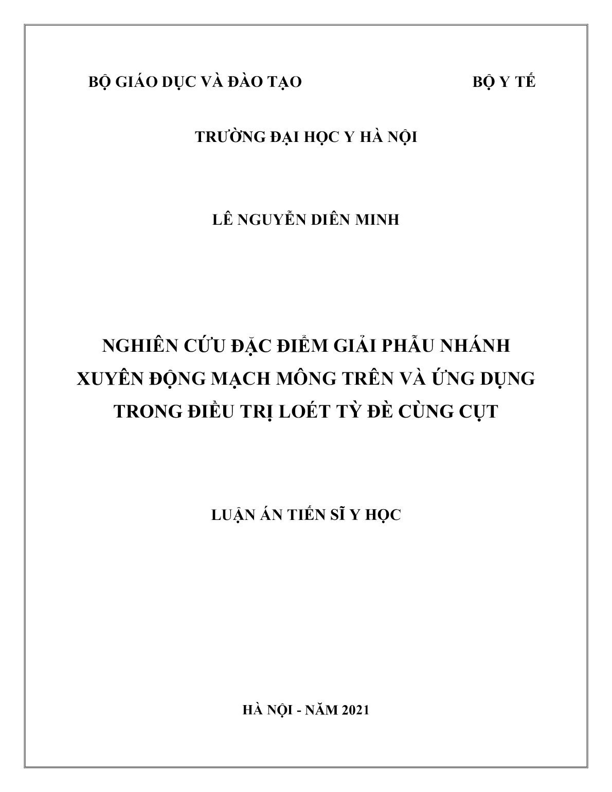 Luận án Nghiên cứu đặc điểm giải phẫu nhánh xuyên động mạch mông trên và ứng dụng trong điều trị loét tỳ đè cùng cụt trang 1