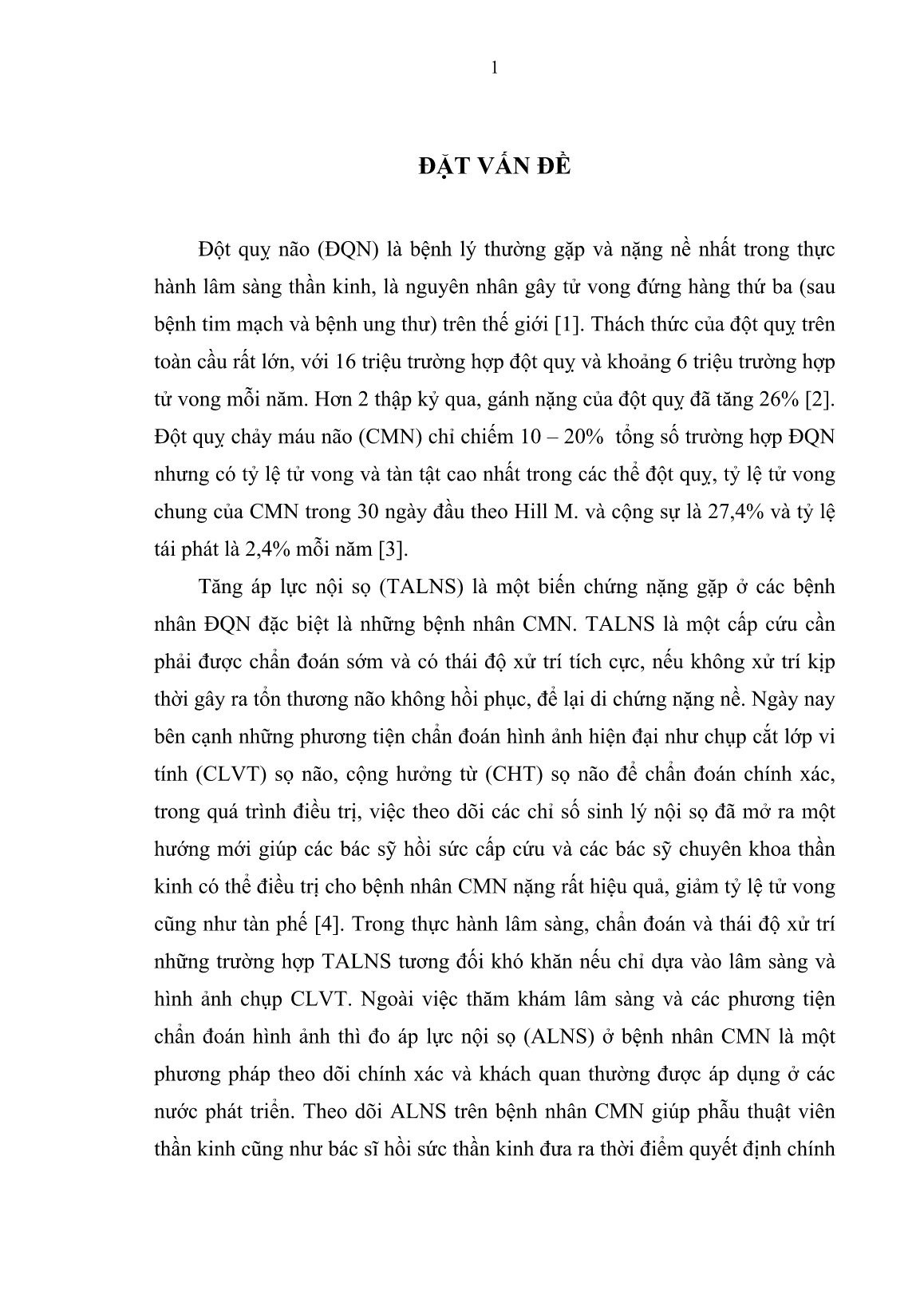 Luận án Nghiên cứu mối tương quan giữa đặc điểm lâm sàng với một số chỉ số sinh lý nội sọ ở bệnh nhân chảy máu não 5 ngày đầu trang 1