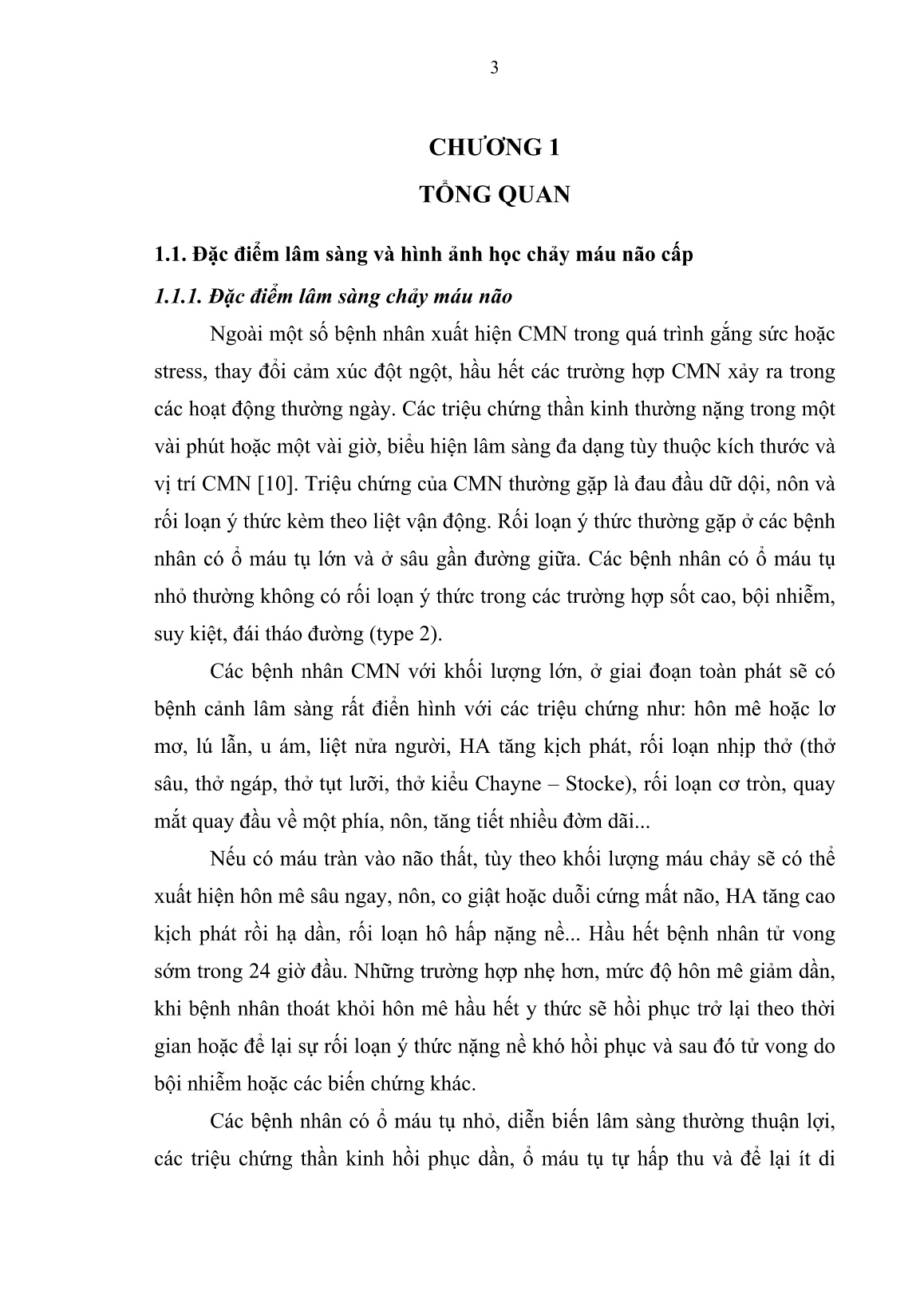 Luận án Nghiên cứu mối tương quan giữa đặc điểm lâm sàng với một số chỉ số sinh lý nội sọ ở bệnh nhân chảy máu não 5 ngày đầu trang 3