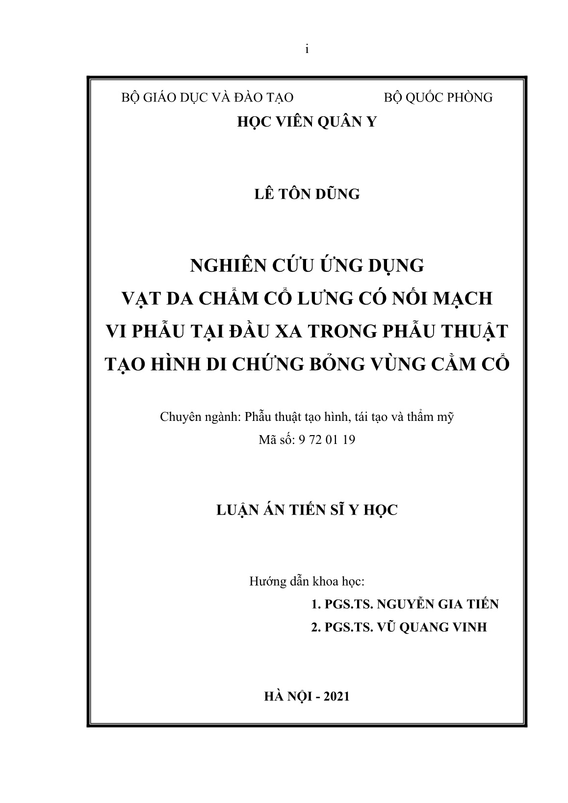 Luận án Nghiên cứu ứng dụng vạt da chẩm cổ lưng có nối mạch vi phẫu tại đầu xa trong phẫu thuật tạo hình di chứng bỏng vùng cằm cổ trang 2