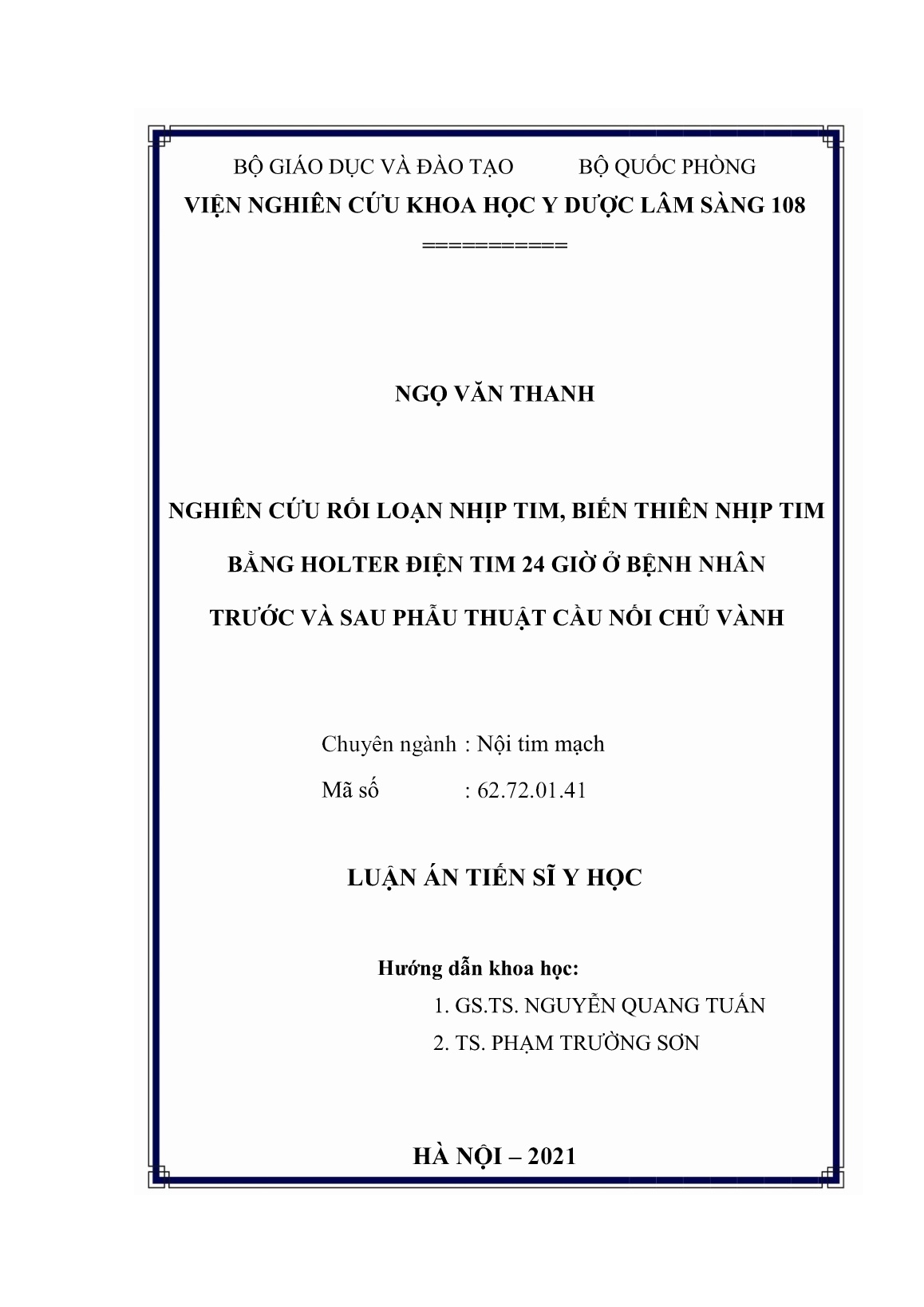 Luận án Nghiên cứu rối loạn nhịp tim, biến thiên nhịp tim bằng holter điện tim 24 giờ ở bệnh nhân trước và sau phẫu thuật cầu nối chủ vành trang 2