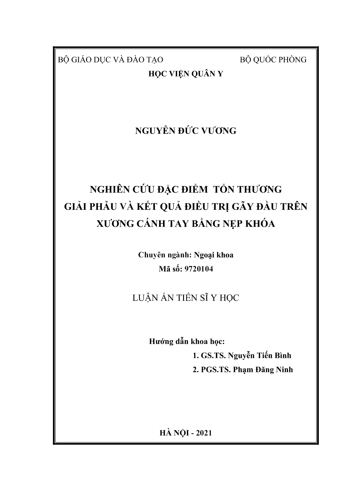 Luận án Nghiên cứu đặc điểm tổn thương giải phẫu và kết quả điều trị gãy đầu trên xương cánh tay bằng nẹp khóa trang 2