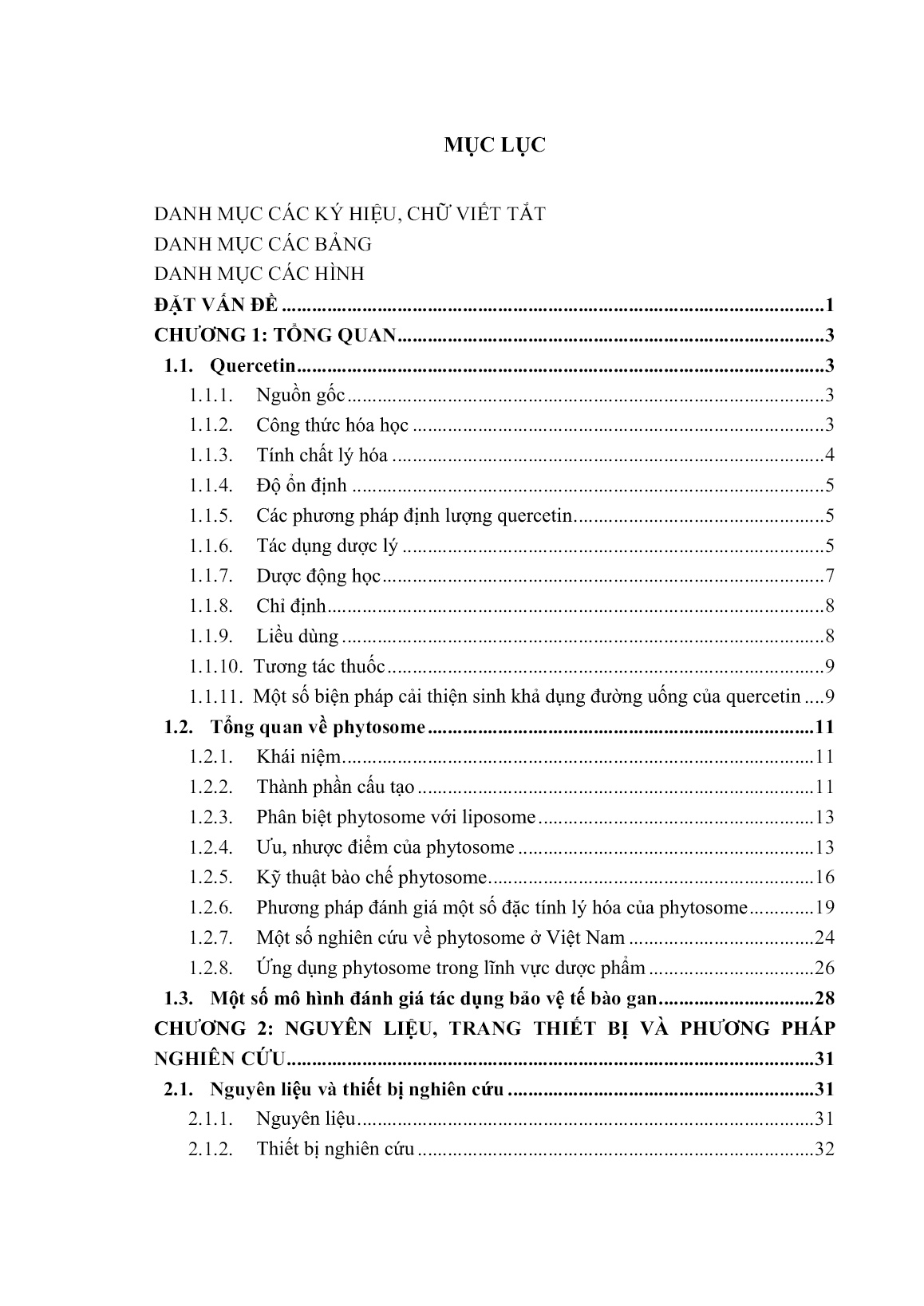 Luận án Nghiên cứu bào chế Phytosome Quercetin ứng dụng vào viên nang cứng trang 5