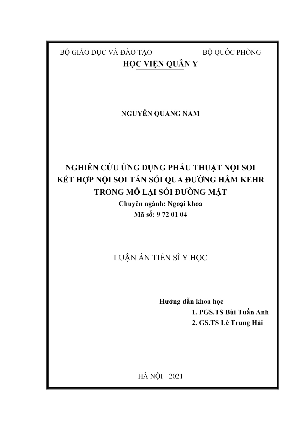 Luận án Nghiên cứu ứng dụng phẫu thuật nội soi kết hợp nội soi tán sỏi qua đường hầm kehr trong mổ lại sỏi đường mật trang 2