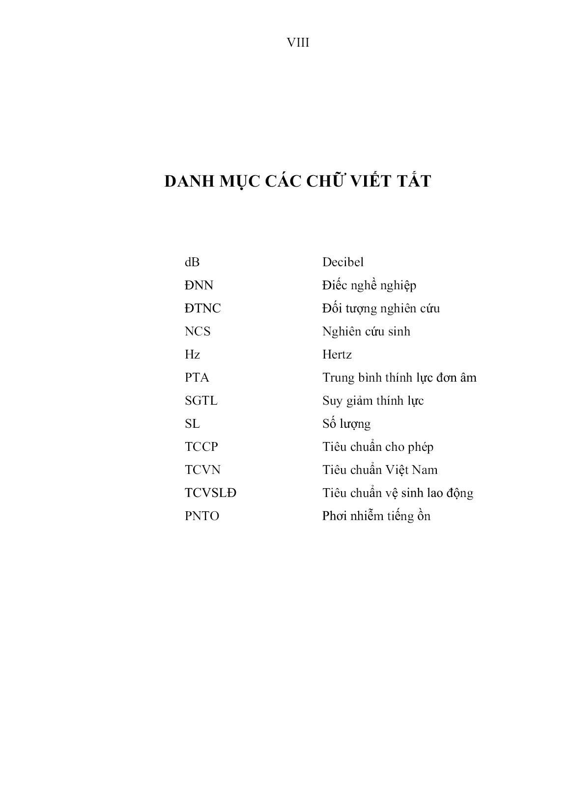 Luận án Thực trạng suy giảm thính lực, một số yếu tố liên quan và hiệu quả dự phòng bằng bổ sung Mg-B6 ở bộ đội binh chủng tăng thiết giáp năm 2017-2018 trang 8