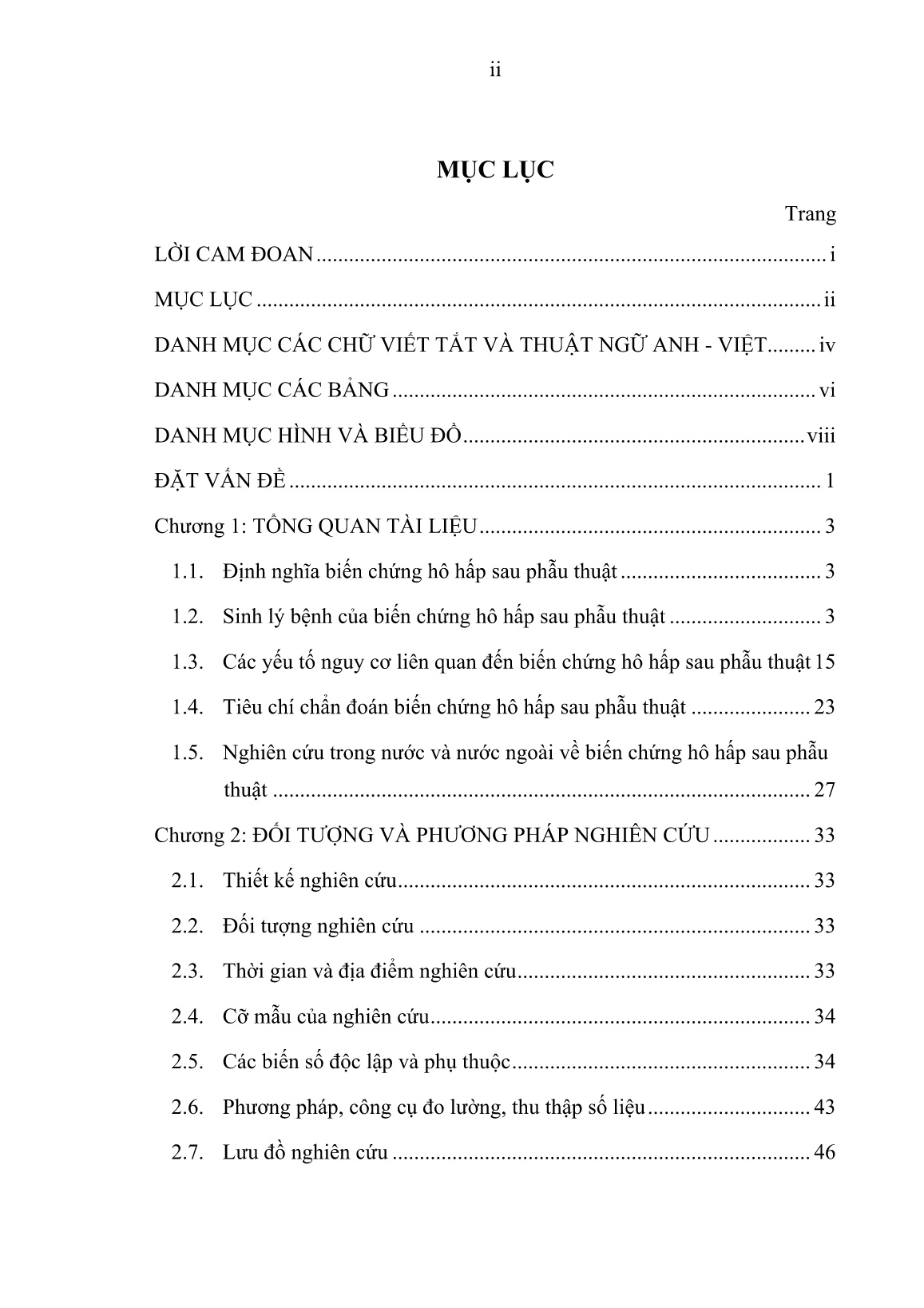 Luận án Nghiên cứu các yếu tố nguy cơ của biến chứng hô hấp sau phẫu thuật vùng bụng trang 4