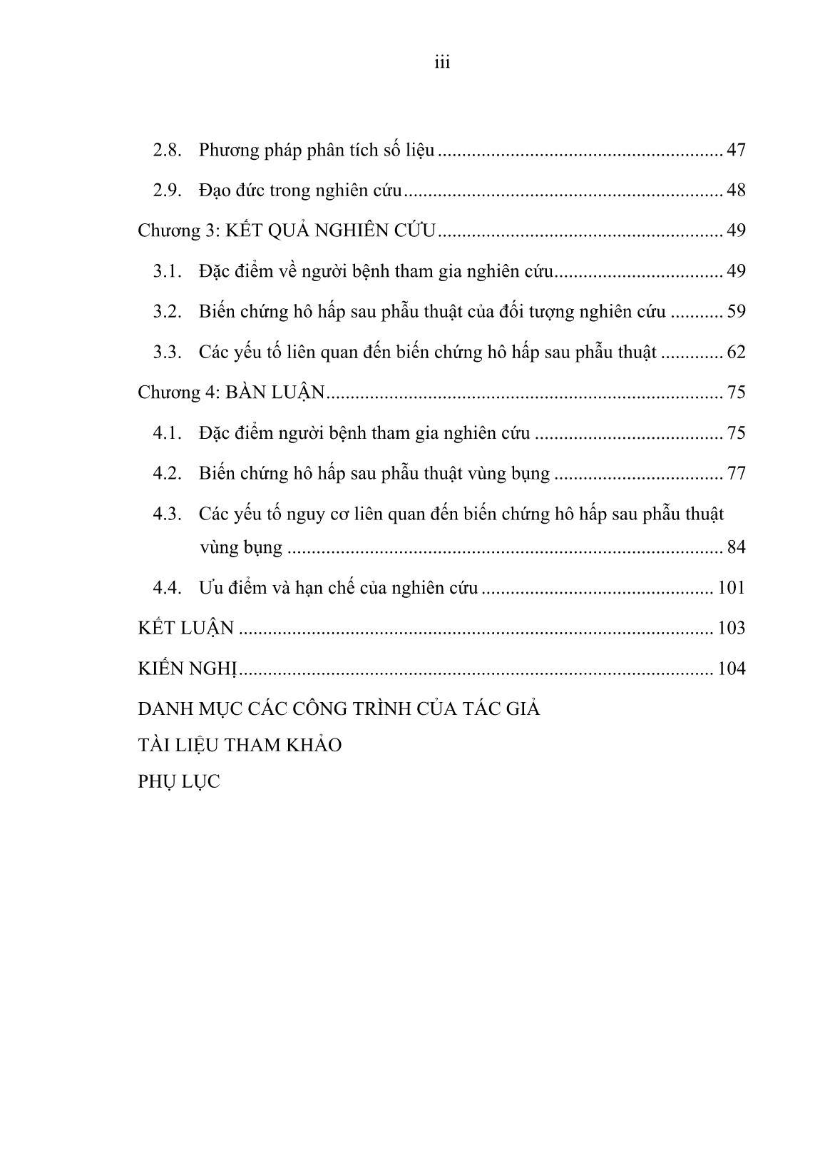 Luận án Nghiên cứu các yếu tố nguy cơ của biến chứng hô hấp sau phẫu thuật vùng bụng trang 5